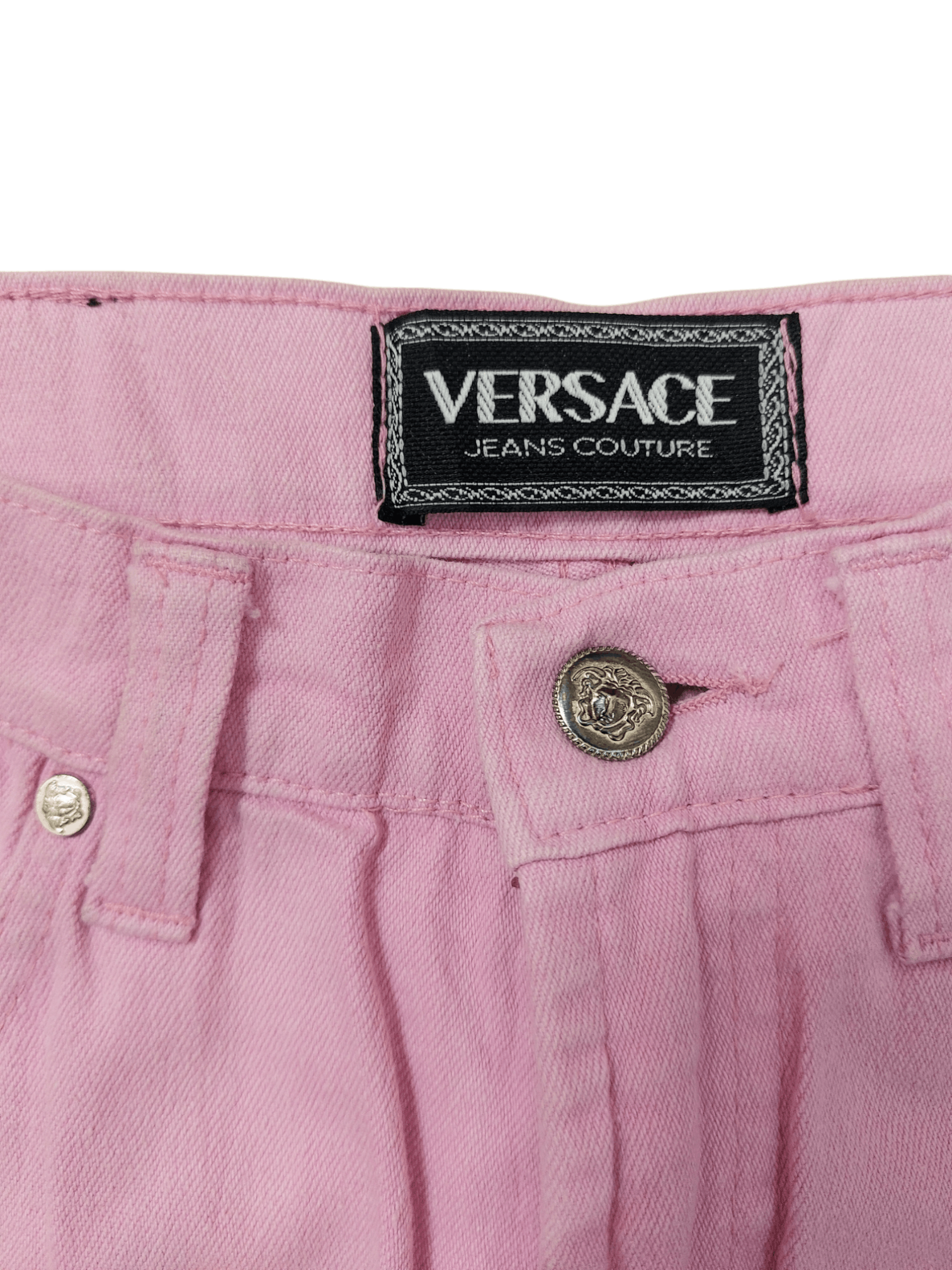 Versace 🔥 VTG 🔥 Versace Jeans Couture Pinky Denim Pants Size 29" - 5 Thumbnail