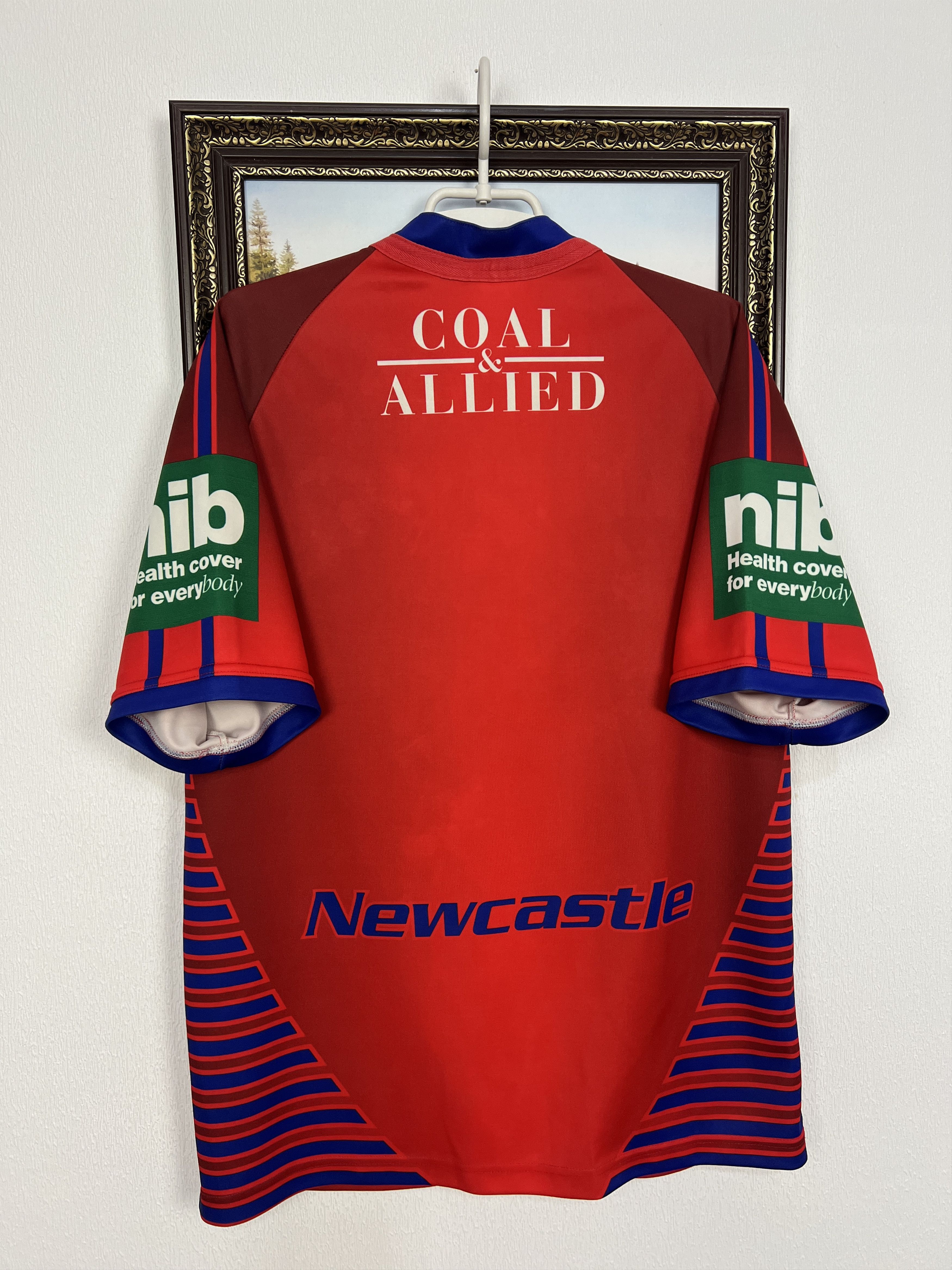 Vintage Newcastle Knights NRL Rugby Union Jersey Trikot Shirt Size US L / EU 52-54 / 3 - 9 Thumbnail