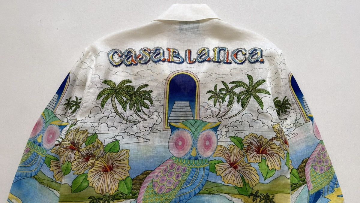 Casablanca ‘Spirit Lake’ Patterned White Linen Shirt Size US S / EU 44-46 / 1 - 12 Thumbnail