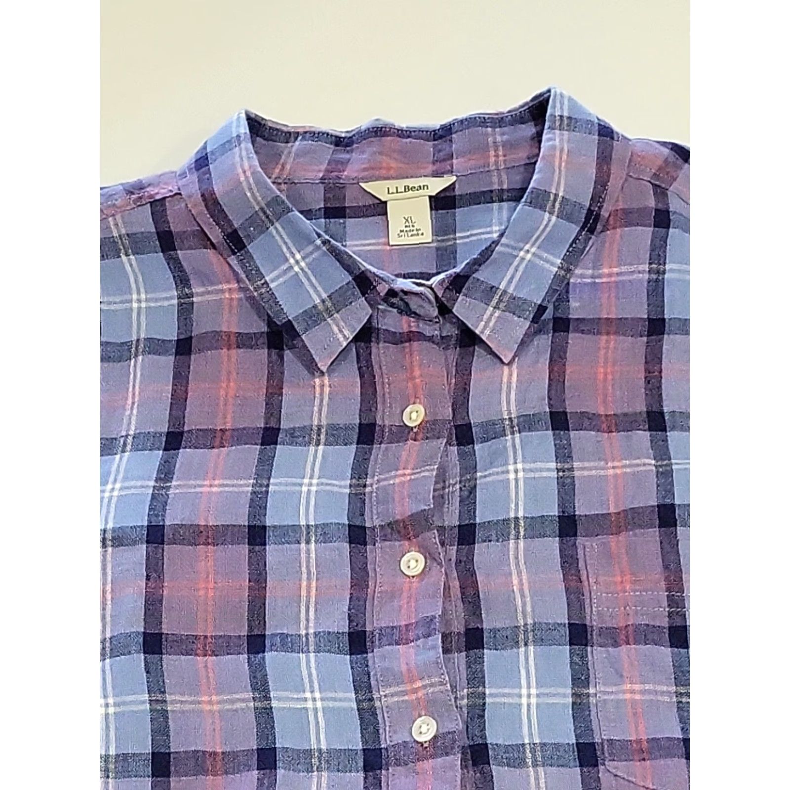 Vintage L.L. Bean XL Purple Blue Plaid Long Sleeve Button-Up Linen Shirt User: L. L. Bean XL Purple Blue Plaid Long Sleeve Button-Up Linen Shirt Size US XL / EU 56 / 4 - 2 Thumbnail
