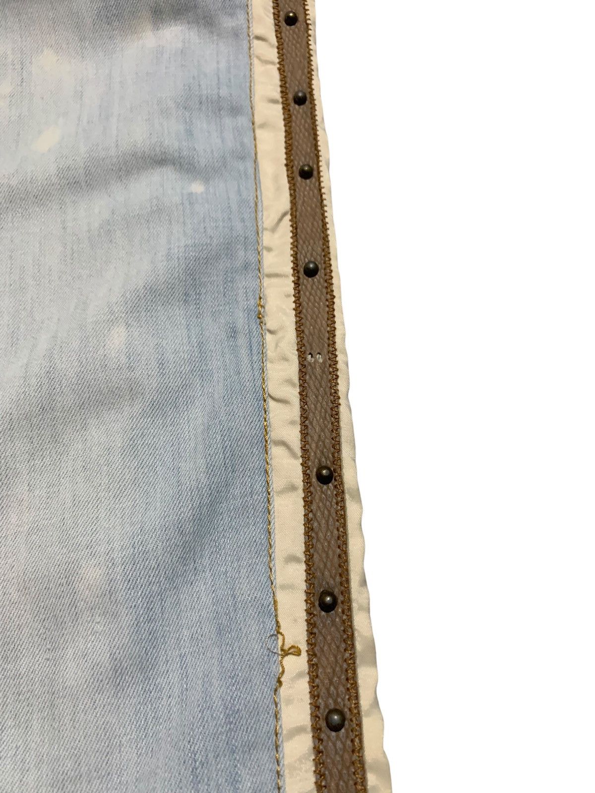 Roberto Cavalli Just Cavalli studded punk leather taped snake skin denim Size US 31 - 10 Thumbnail