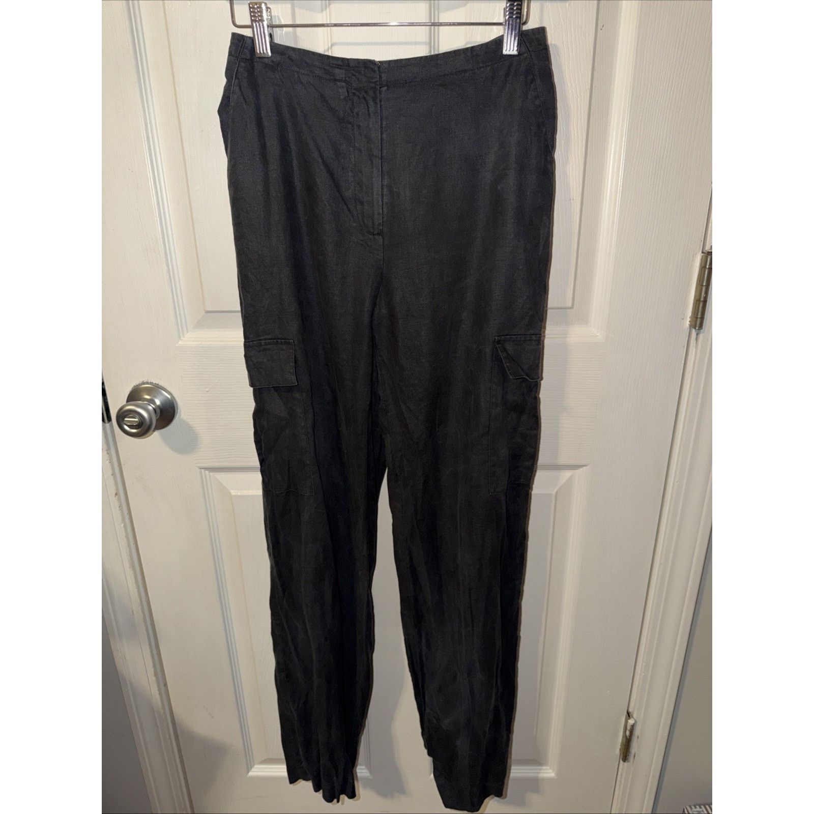 UNIK International Inc. INC International Concepts Womens Black Cargo Pants, Size 4 Size 27" / US 4 / IT 40 - 2 Thumbnail