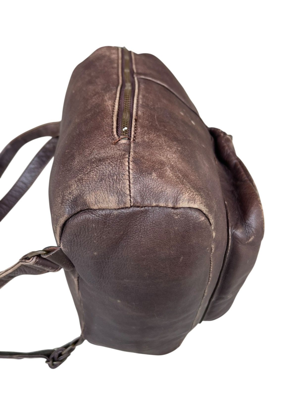 Leather Vintage DEAD HEAT Japan Patina Scratch Leather Backpack Bag Size ONE SIZE - 10 Thumbnail