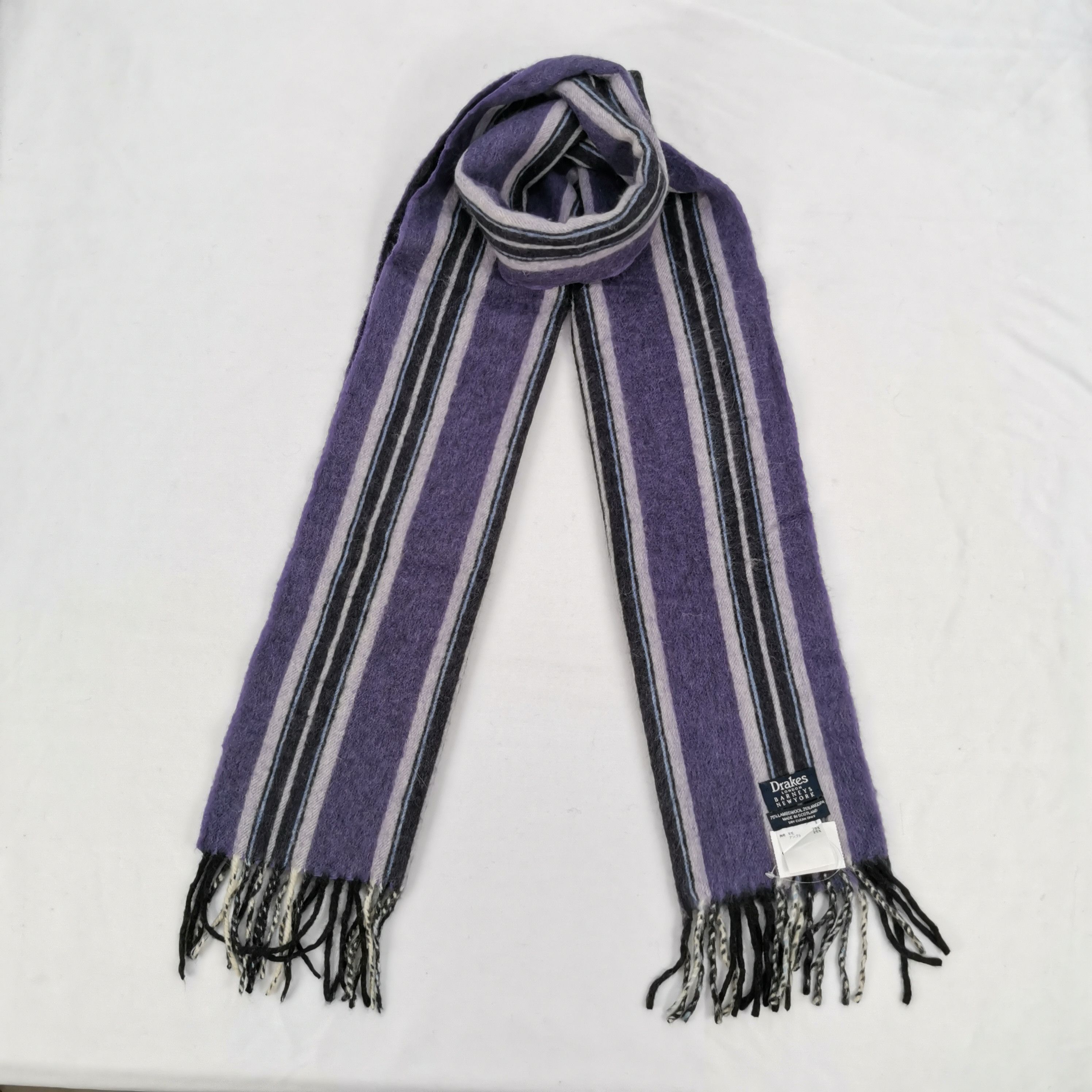Drake × Vintage Vintage Drakes Wool Scarf Muffler Cashmere Scarves Size ONE SIZE - 1 Thumbnail