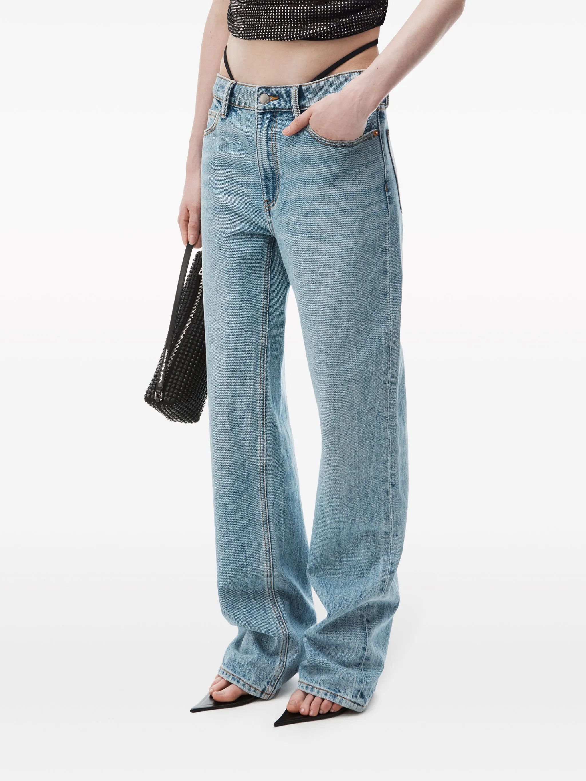 Alexander Wang o1s22i1n0225 Straight Jeans in Blue Size 26" / US 2 / IT 38 - 3 Thumbnail