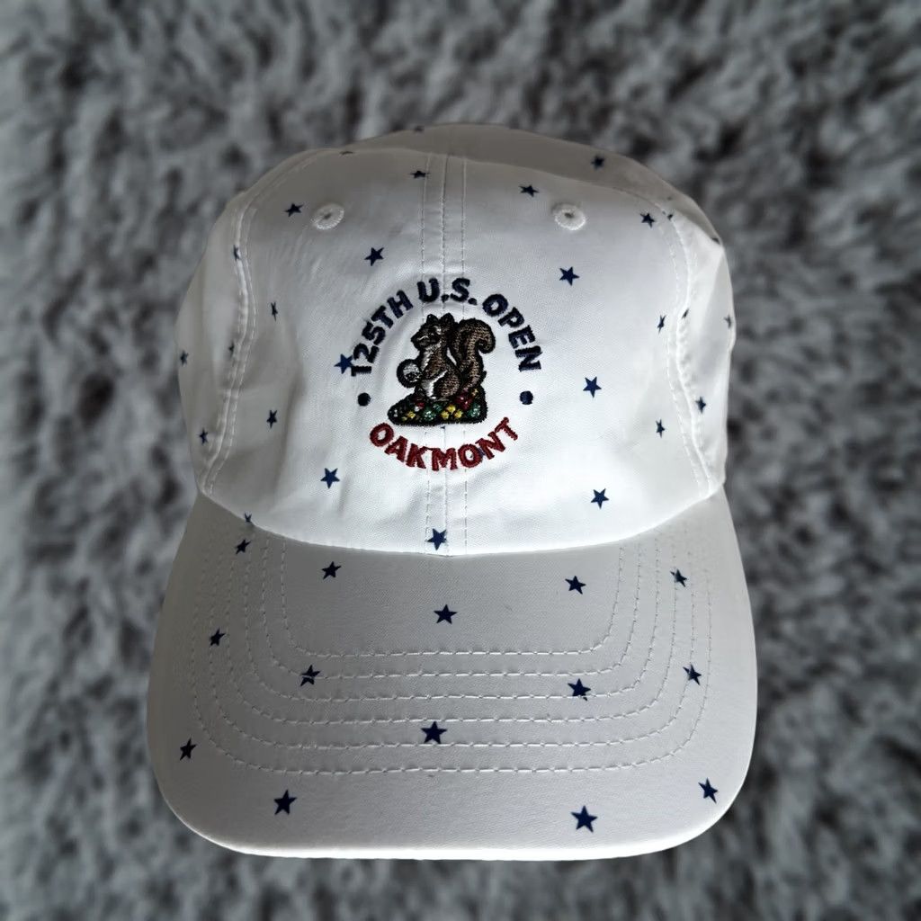Vintage Ahead 125th U.S. Open Oakmont Country Club Hat Adjustable Strap White Imperial Stars Golf Hat Unisex Adults Adjustable Sports USA White Size ONE SIZE - 1 Thumbnail