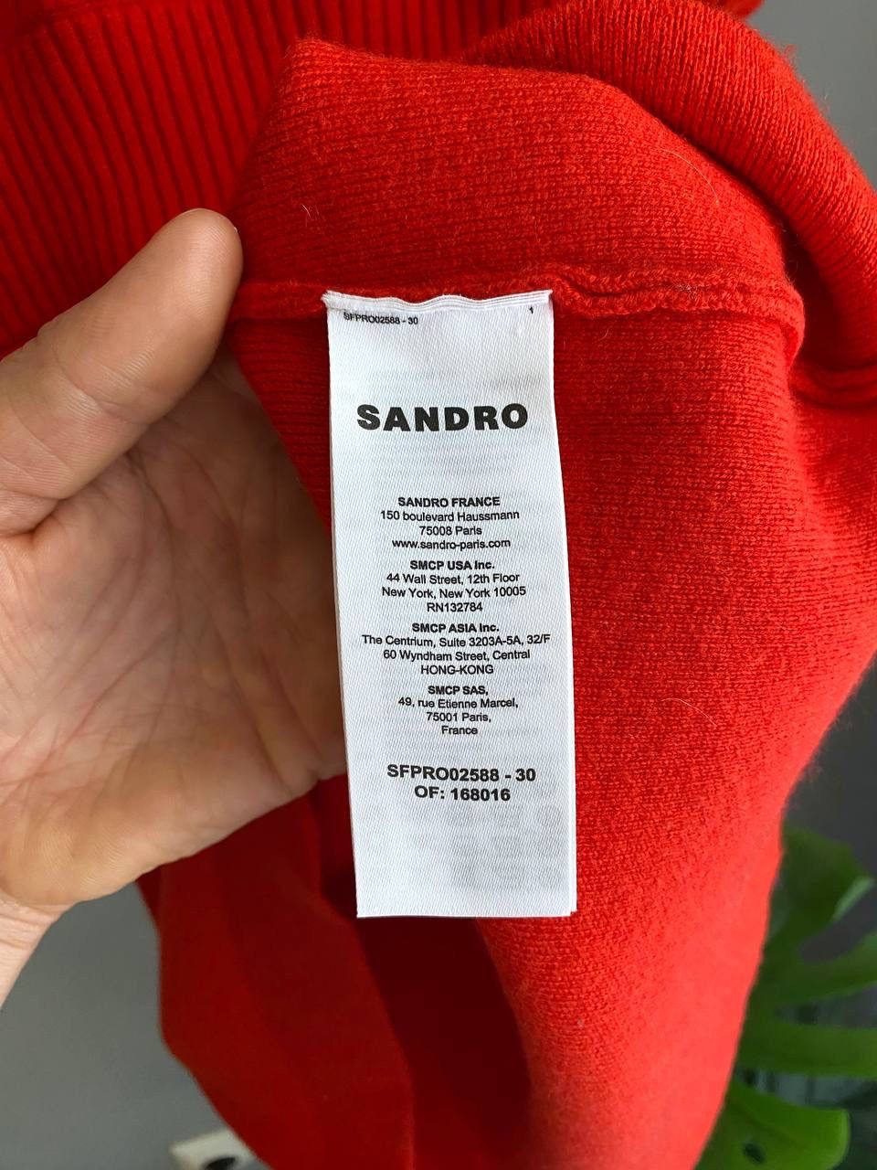 Sandro Sandro Women's Wool/Cashmere Red Knitted Mini Dress, 36/S Size S / US 4 / IT 40 - 17 Thumbnail
