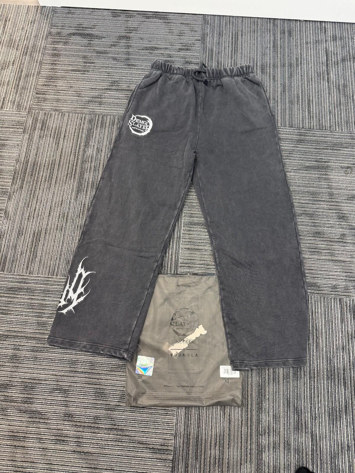 YoungLA YoungLa- Grey Wash- Demon Slayer Sweats- Large- Sold OUT! Size US 34 / EU 50 - 1 Thumbnail
