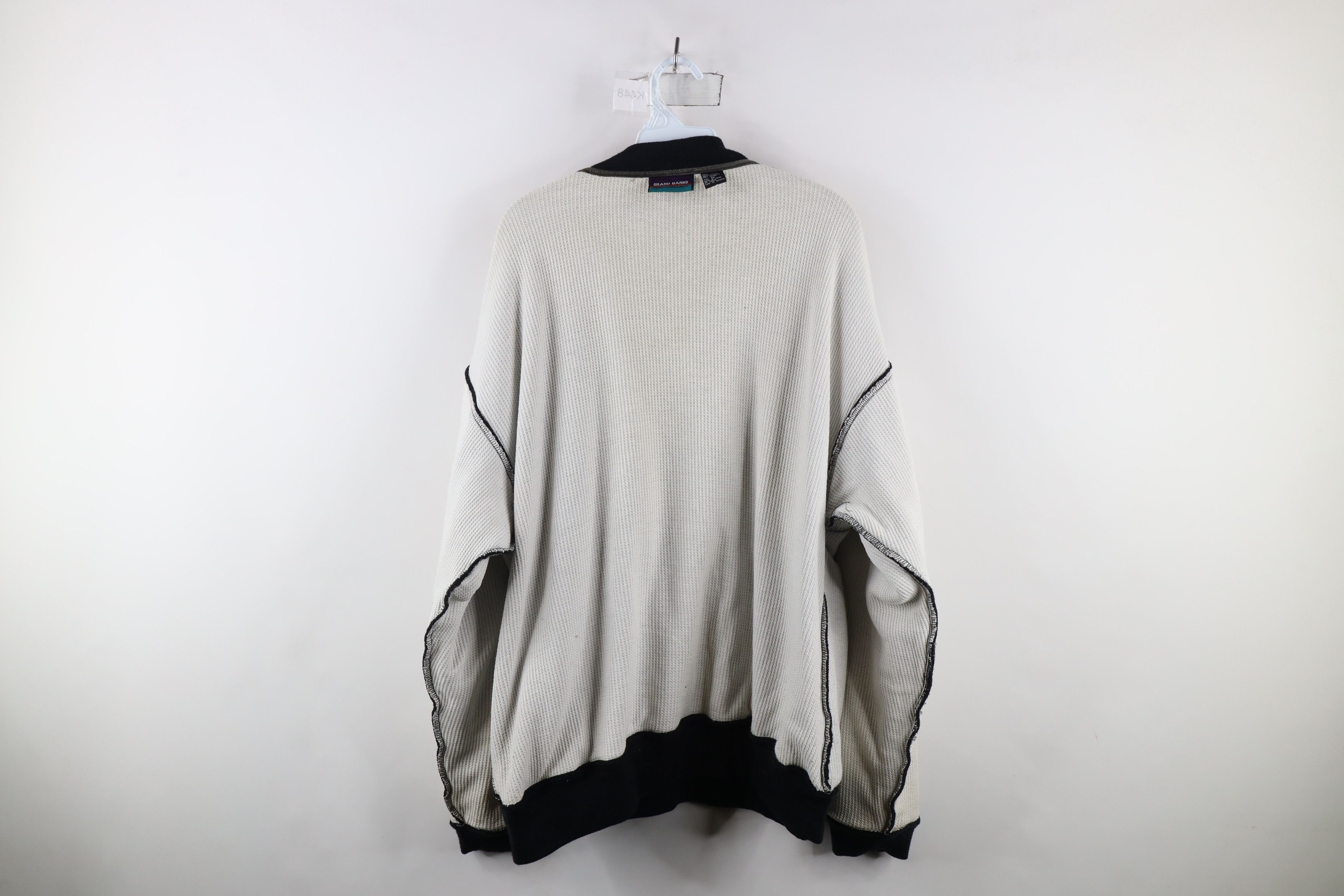 Vintage Vintage 90s Streetwear Wall Thermal Lined Henley Sweatshirt Size US XL / EU 56 / 4 - 13 Thumbnail