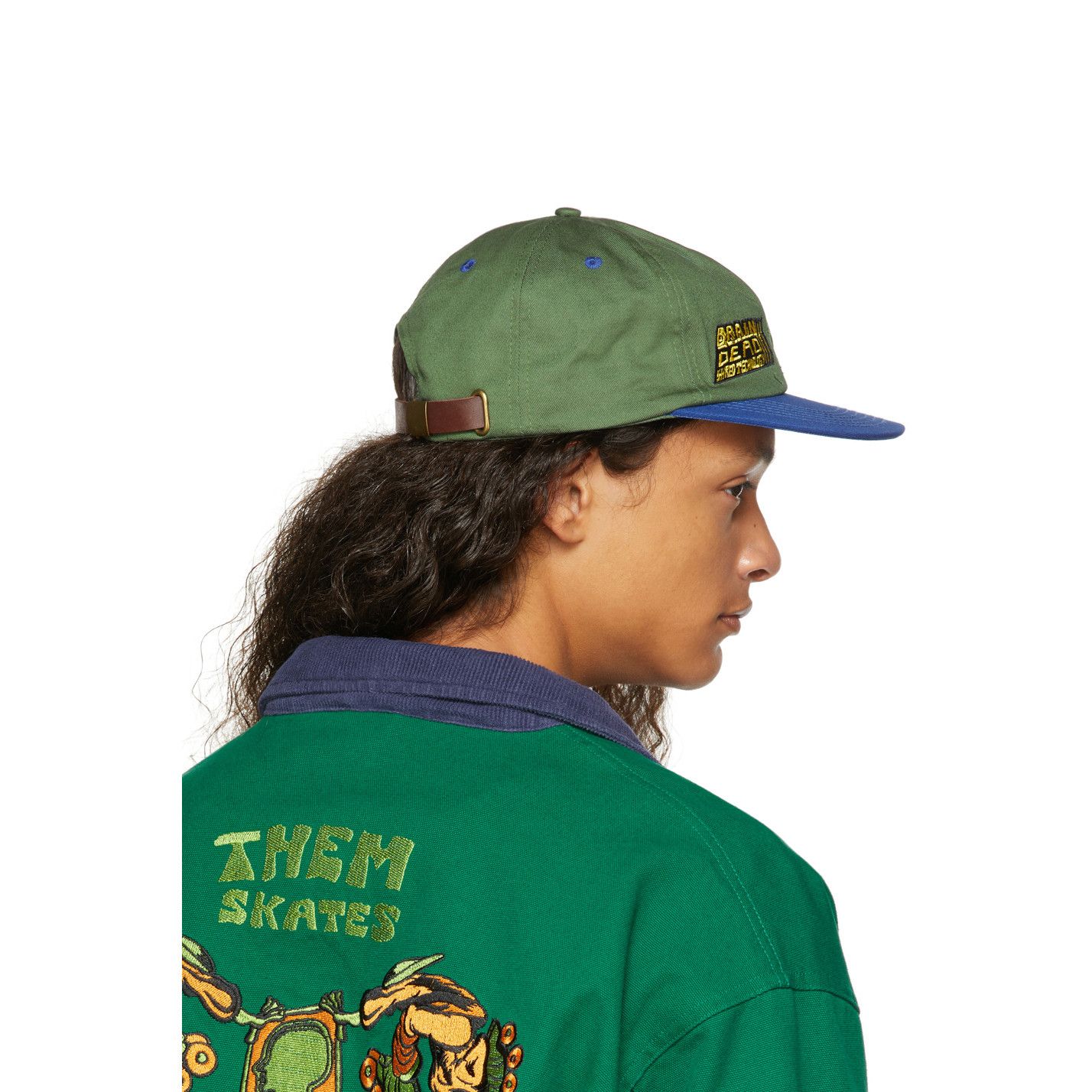Brain Dead Brain Dead x Them Skates Homie 6 Panel Cap, Green UNI Size ONE SIZE - 2 Thumbnail