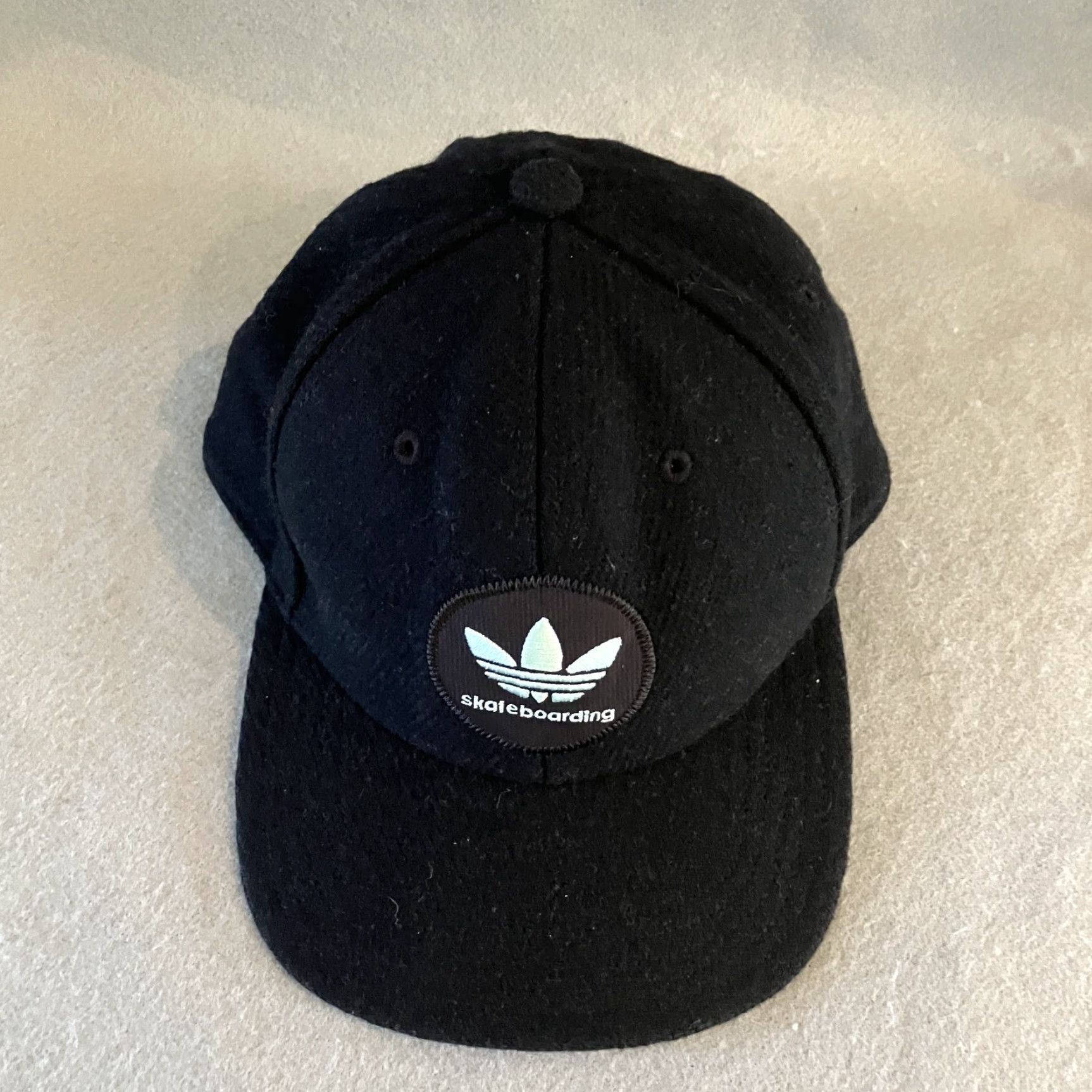 Adidas VINTAGE Adidas Snapback Hat Mens Black Skateboarding Wool Blend Cap Size ONE SIZE - 3 Thumbnail