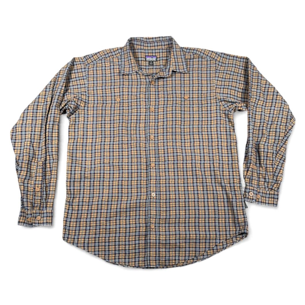 Patagonia Patagonia Shirt Adult MEDIUM Brown Blue Plaid Flannel Organic Cotton Outdoor Size US M / EU 48-50 / 2 - 2 Thumbnail