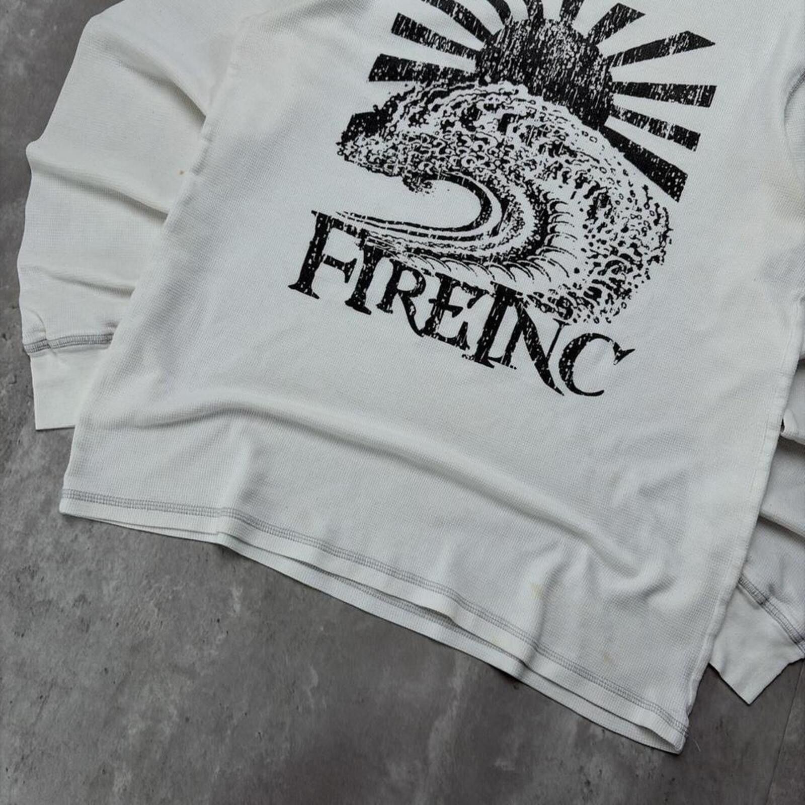 Other Y2K Fire INC Grunge Distressed Long Sleeve Thermal Shirt Size US L / EU 52-54 / 3 - 4 Thumbnail