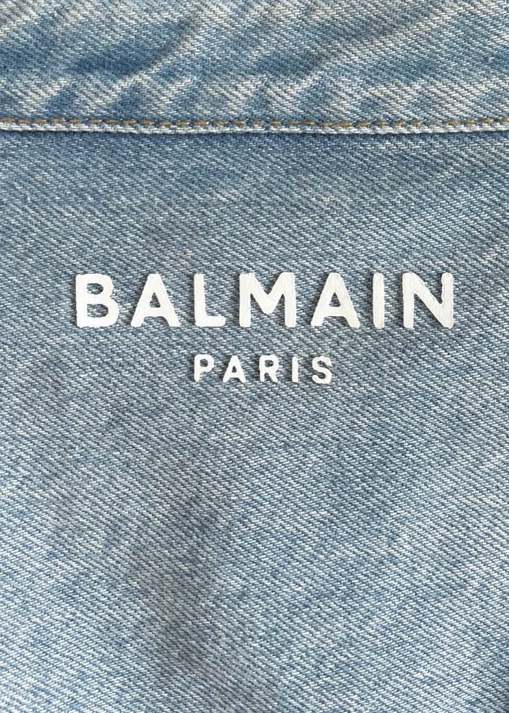 Balmain Balmain Mao Collar Buttoned Denim Shirt Size US XL / EU 56 / 4 - 5 Thumbnail