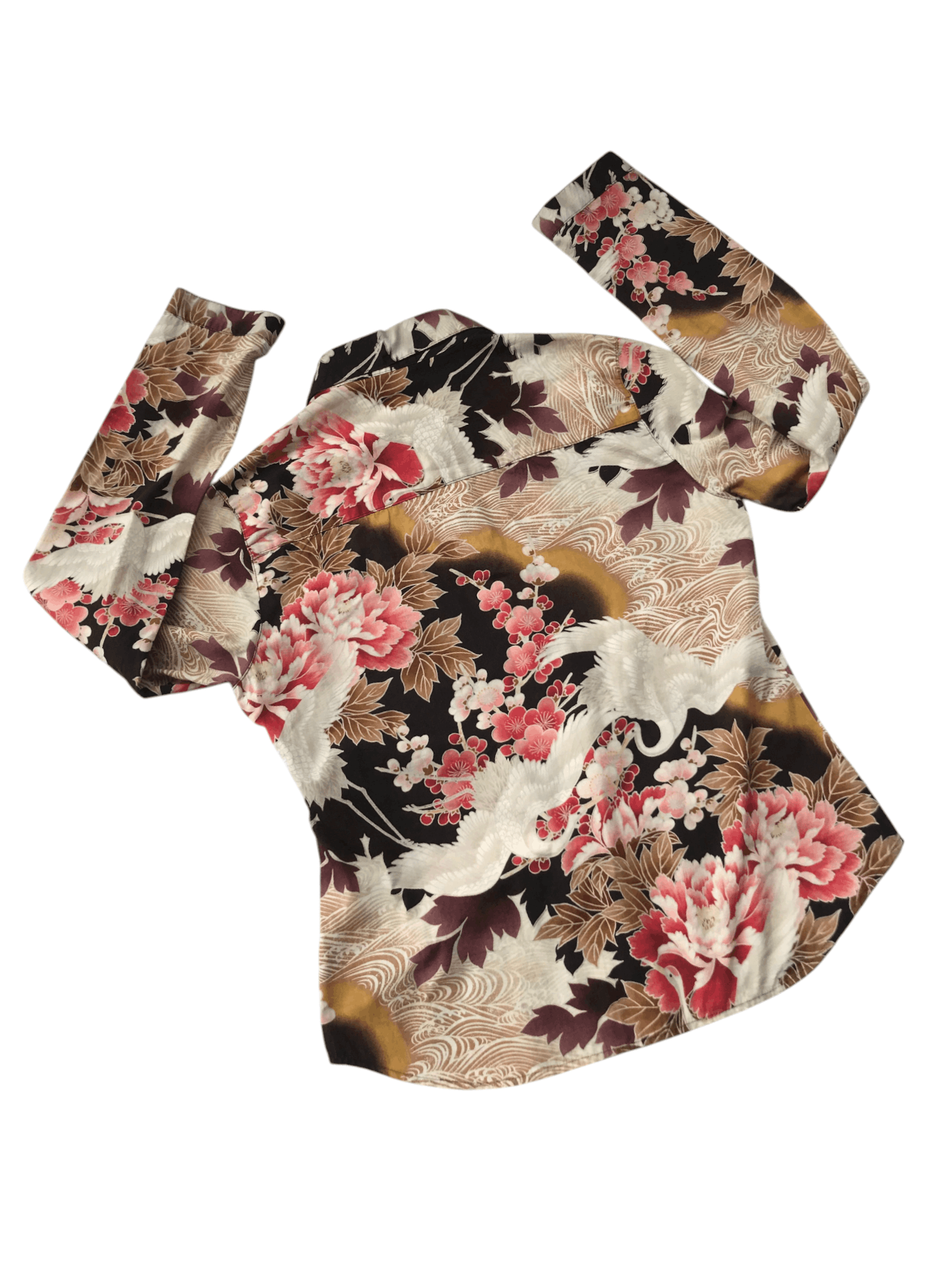 Takeo Kikuchi Takeo Kikuchi Japanese Vintage Flowers Swan Long Sleeve Size S / US 4 / IT 40 - 5 Thumbnail