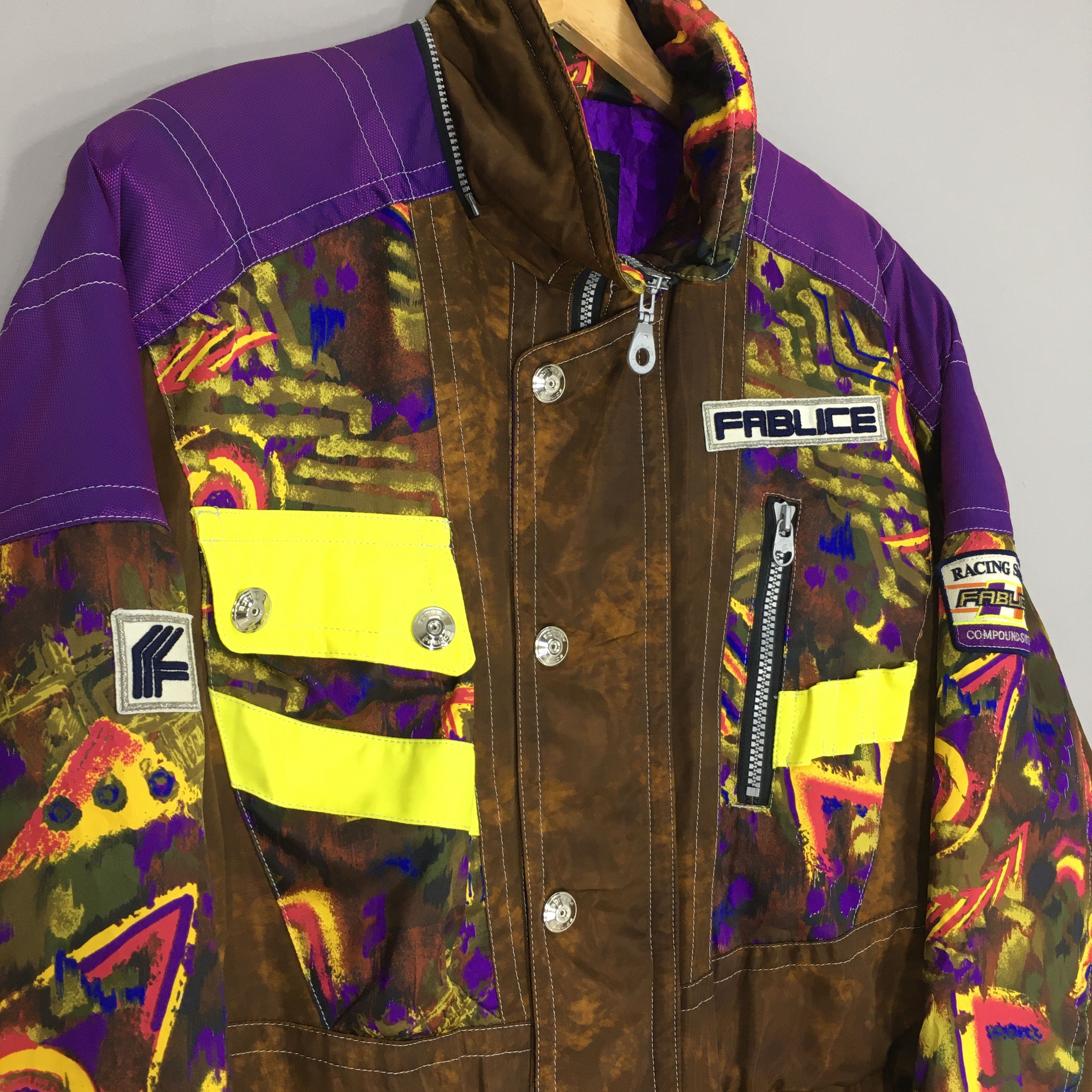 Vintage Vintage 90's Fablice Ski Wear Bomber Parka Jacket XLarge Size US XL / EU 56 / 4 - 3 Thumbnail
