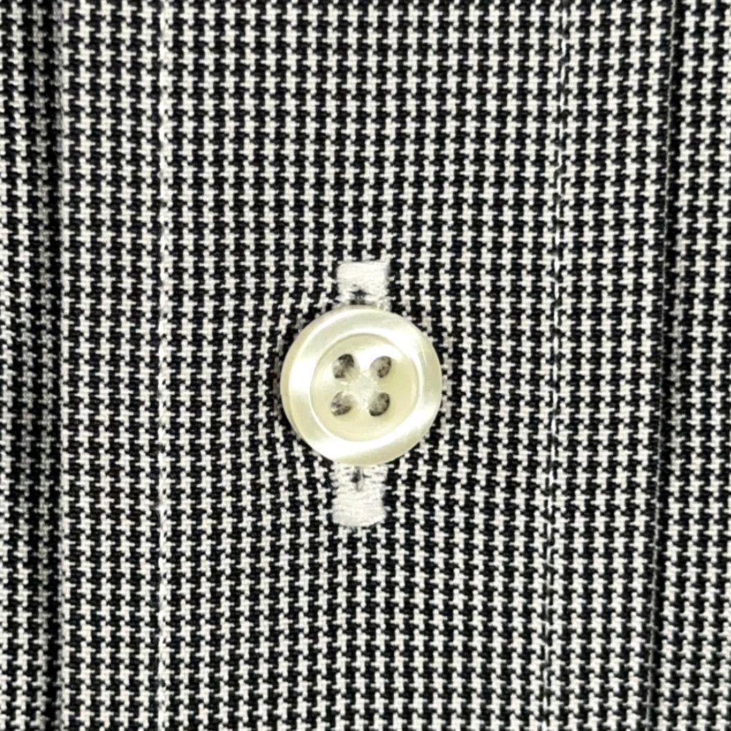 Brooks Brothers Brooks Brothers Shirt Adult XL Black White Houndstooth Micro Check Button-Down Casual Regular Fit Pocketed Size US XL / EU 56 / 4 - 5 Thumbnail