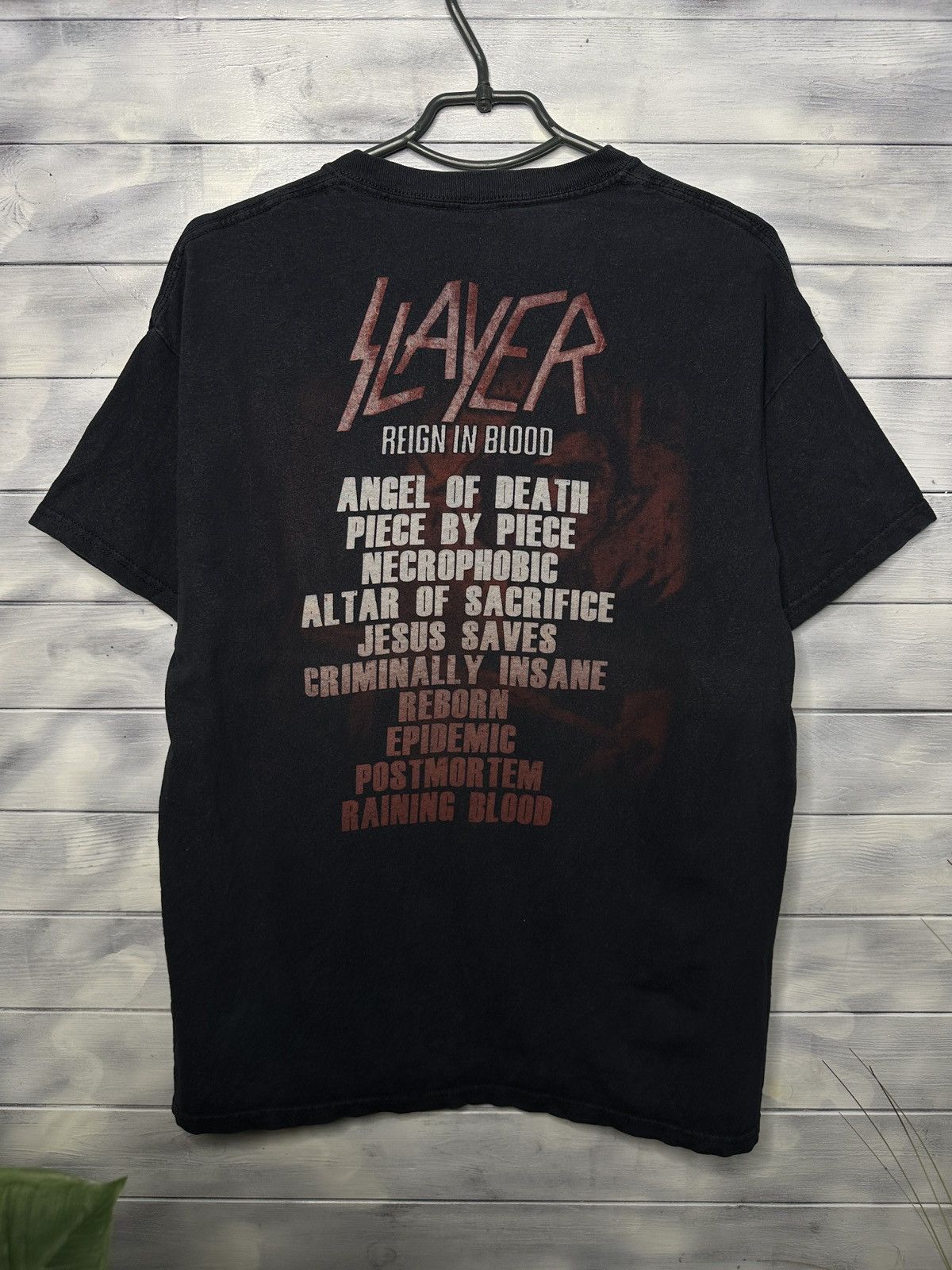 Band Tees Rare Vintage T-Shirt Slayer “REIGN IN BLOOD” Size US L / EU 52-54 / 3 - 2 Thumbnail