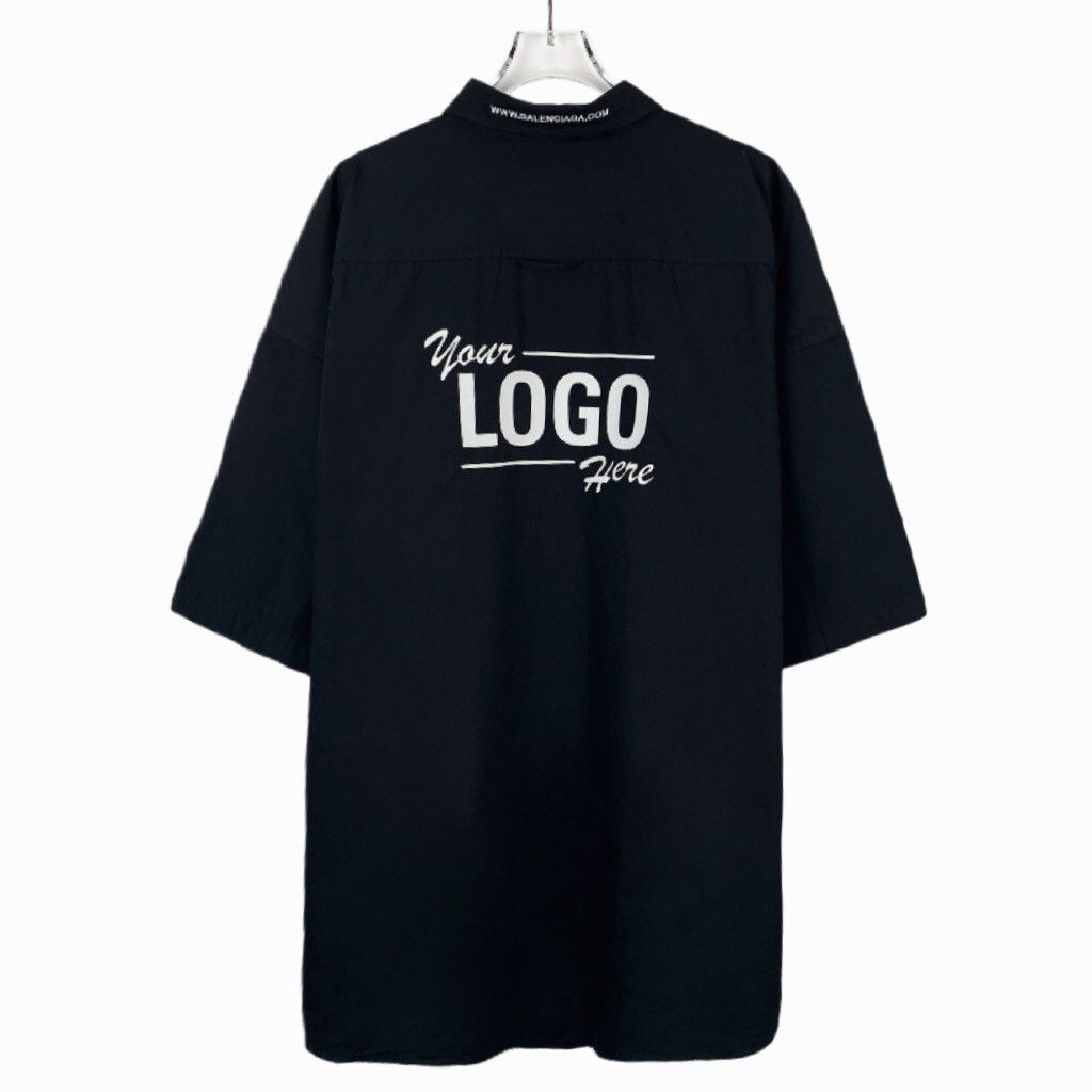 Balenciaga Balenciaga Logo Letter Embroidered Short Sleeve Shirt K26WX Size US L / EU 52-54 / 3 - 2 Thumbnail