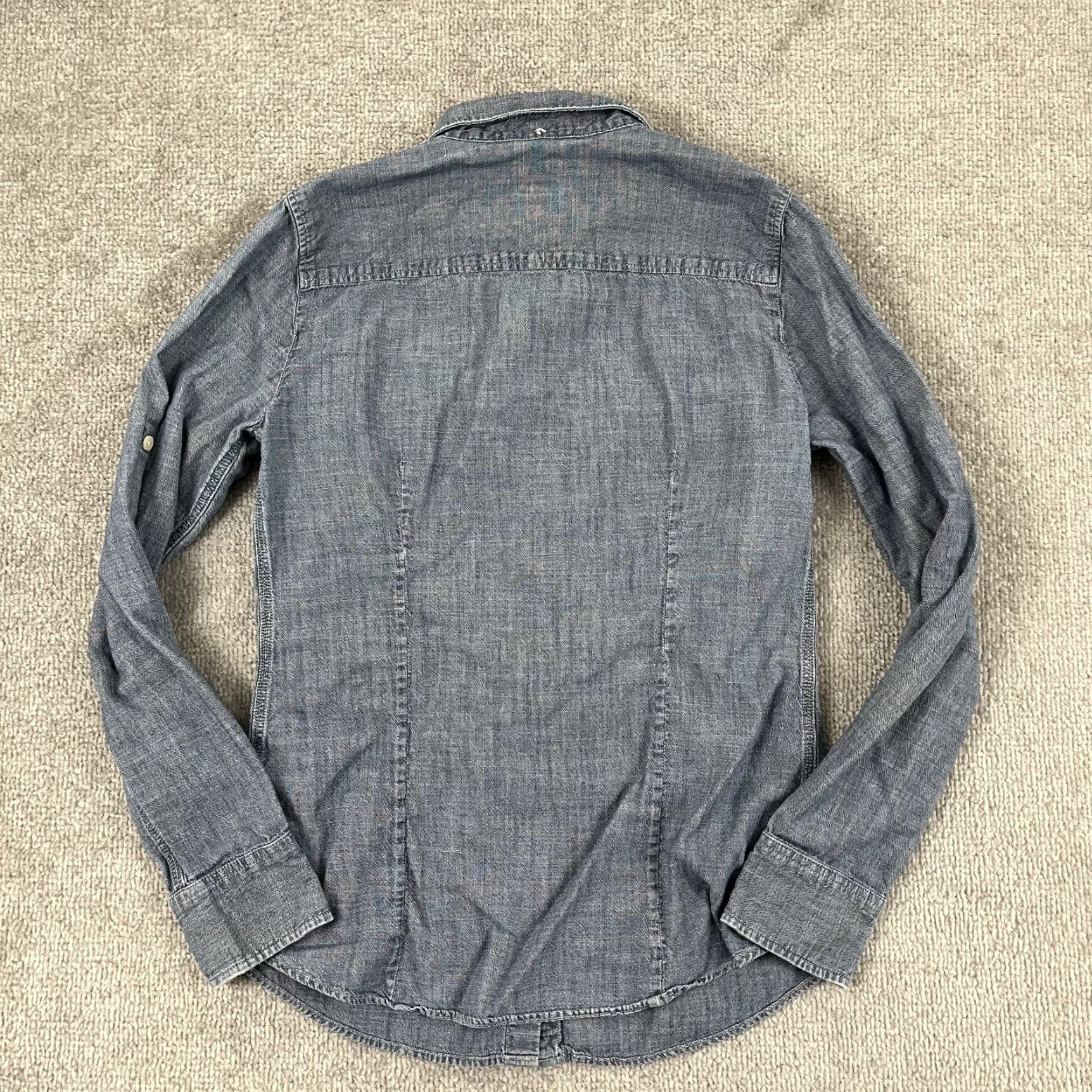J.Crew VINTAGE J.CREW Women's Shirt XS Blue Chambray Button-Up Casual Lightweight Denim Size XS / US 0-2 / IT 36-38 - 7 Thumbnail