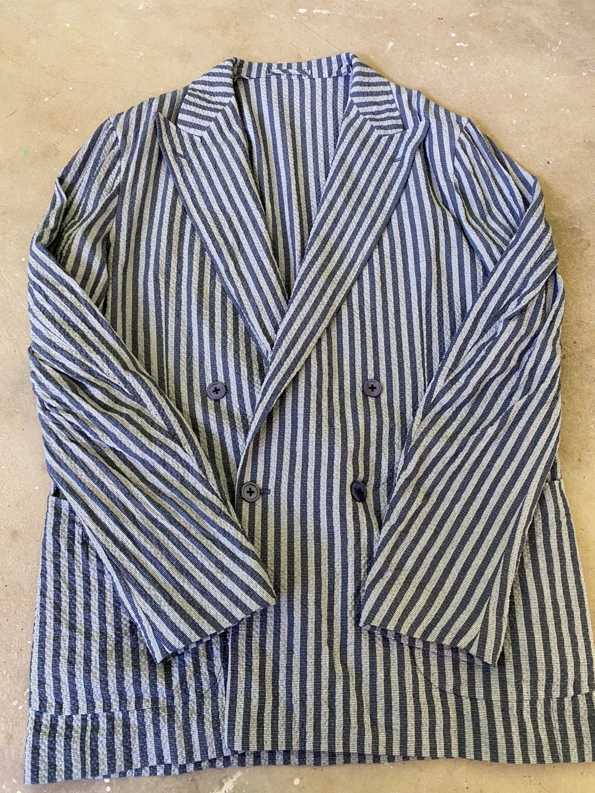 Ring Jacket Ring Jacket Japan Seersucker Stripe Blazer Size 50 Size US M / EU 48-50 / 2 - 5 Thumbnail