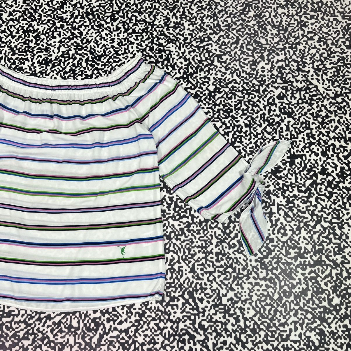 Vintage Emily Van Den Bergh Striped Retro Luxury Style Blouses Shirt Size M / US 6-8 / IT 42-44 - 7 Thumbnail
