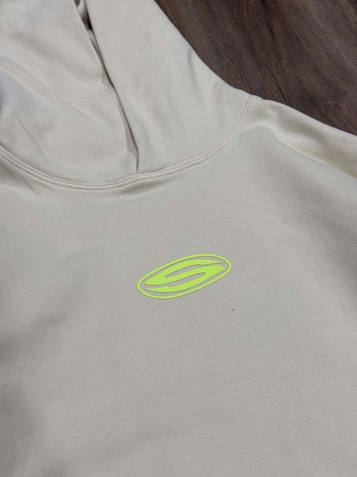 Supervsn Supervsn “Never Not Creating” Hoodie Cream Neon Green Size US M / EU 48-50 / 2 - 4 Thumbnail
