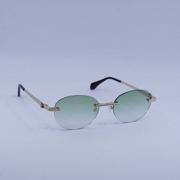Palm Angels Palm Angels PERI10H CRYSTAL 7654 Sunglasses Gold Oval Frame Size ONE SIZE - 1 Thumbnail