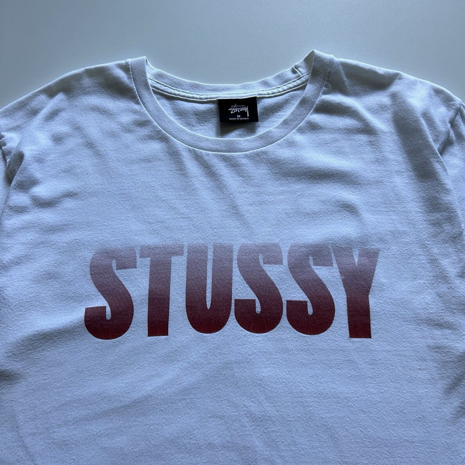 Stussy Vintage Stussy Spell Out Graphic T Shirt Medium White Rare Size US M / EU 48-50 / 2 - 2 Thumbnail