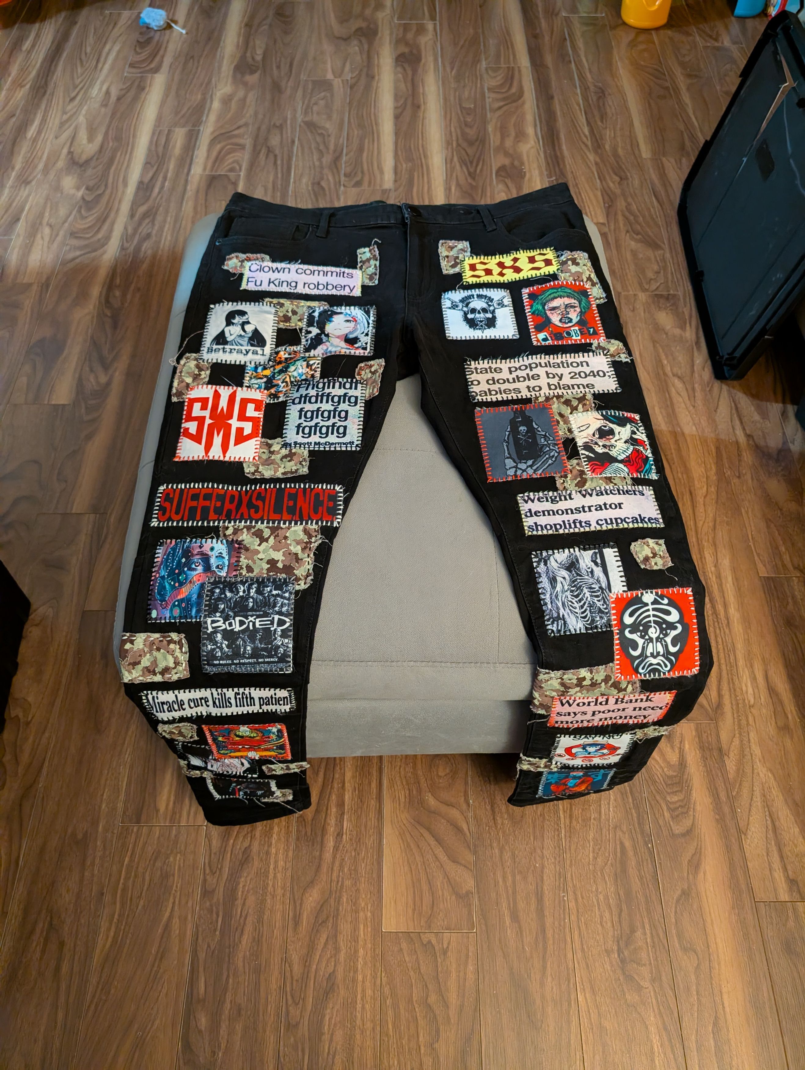 Other Suffer x Silence Patch Denim Pants Size US 38 / EU 54 - 1 Thumbnail
