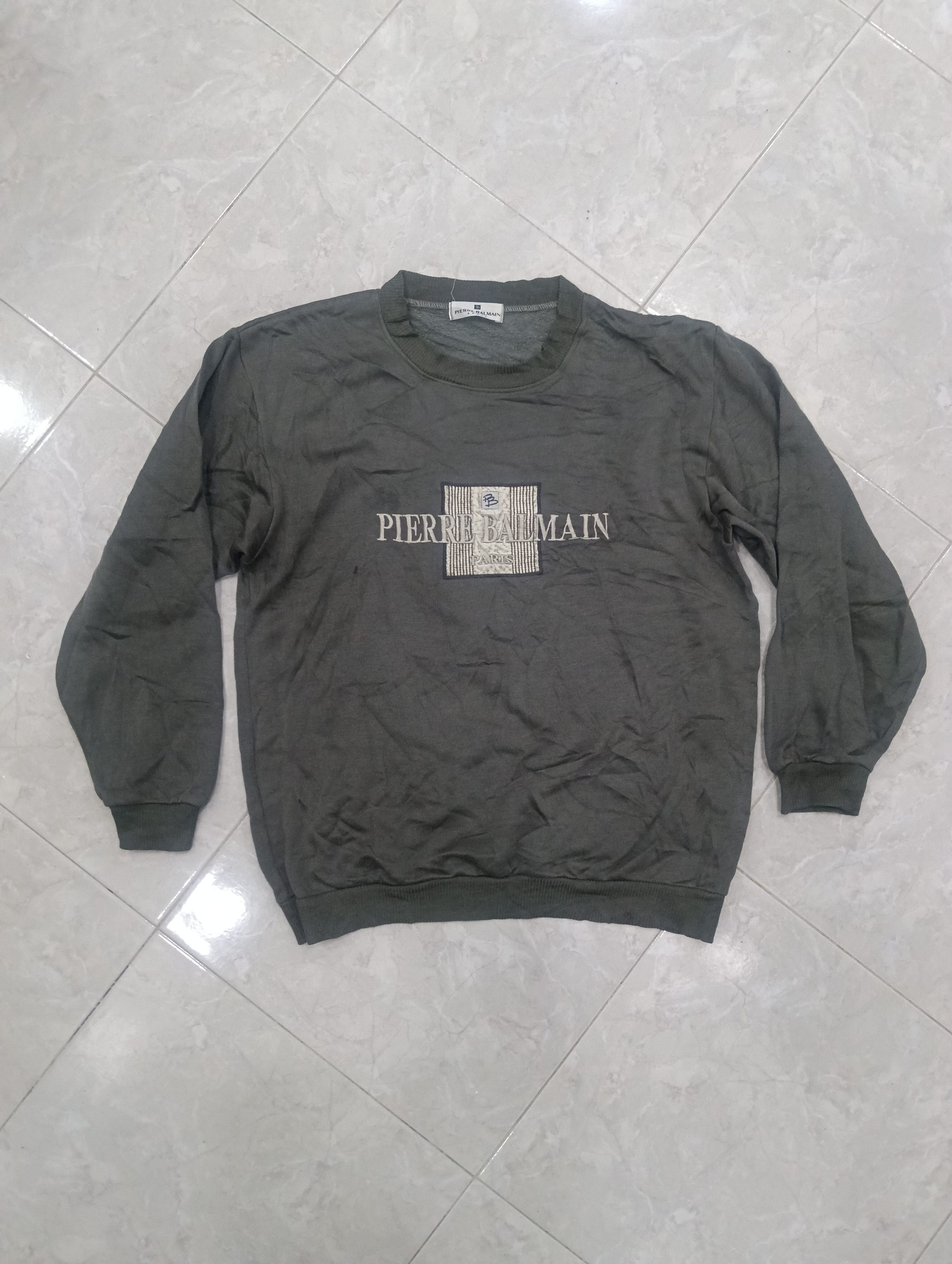 Balmain Vintage Piere Balmain Sweat Spellout Size US L / EU 52-54 / 3 - 1 Thumbnail