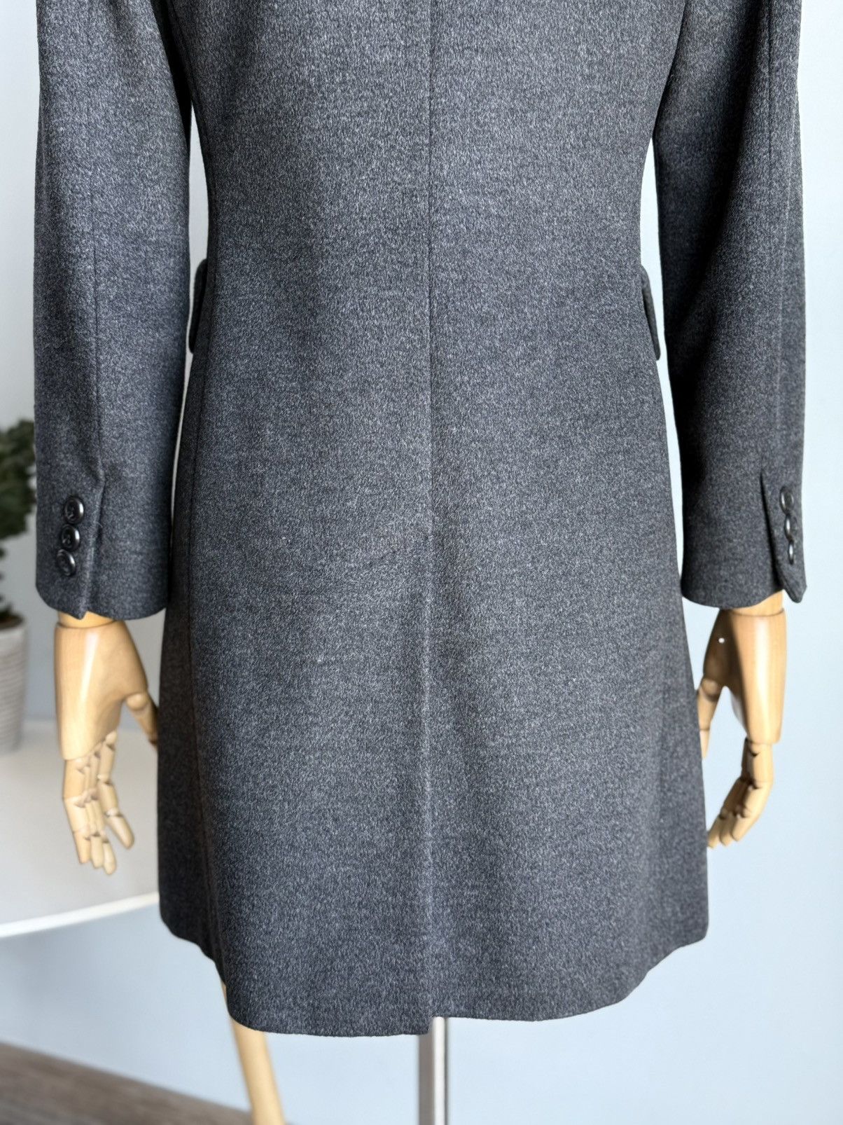Max Mara Max Mara Studio Gray Virgin Wool Coat Tailored Mid Length Size XS / US 0-2 / IT 36-38 - 9 Thumbnail