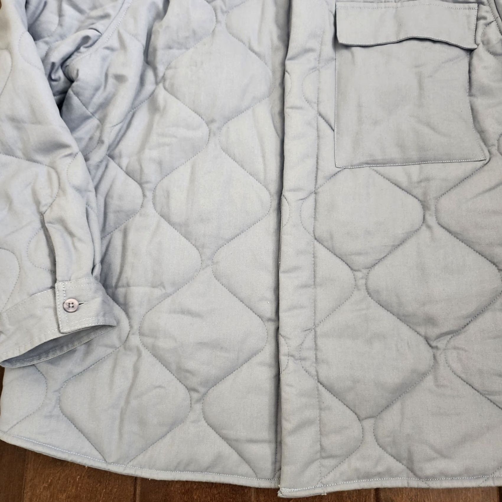 Topman Topman Quilted Jacket Mens XL Blue Padded Size US XL / EU 56 / 4 - 3 Thumbnail