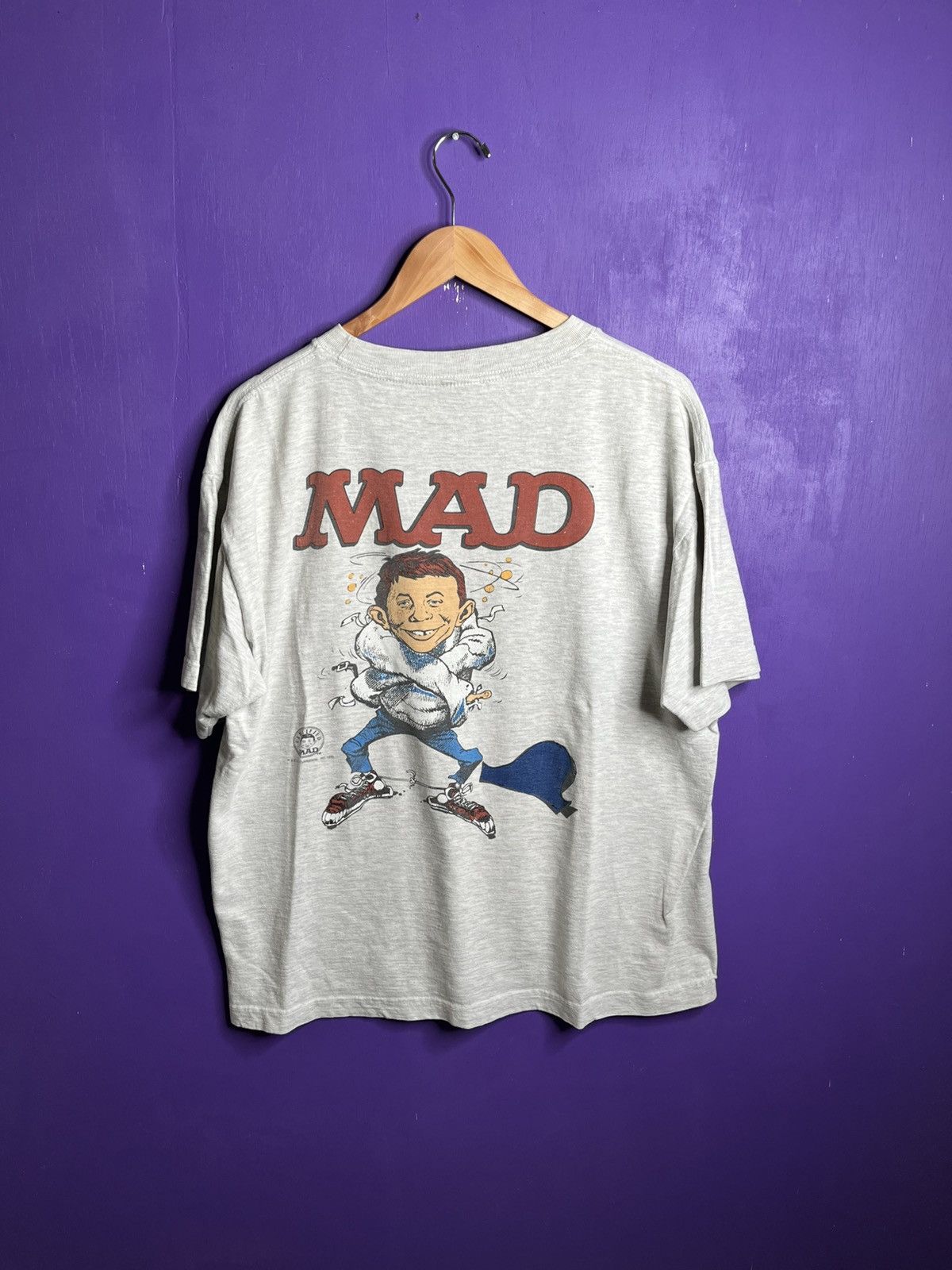 Vintage Vintage 1995 Mad comics straitjacket t-shirt Size US XL / EU 56 / 4 - 2 Thumbnail