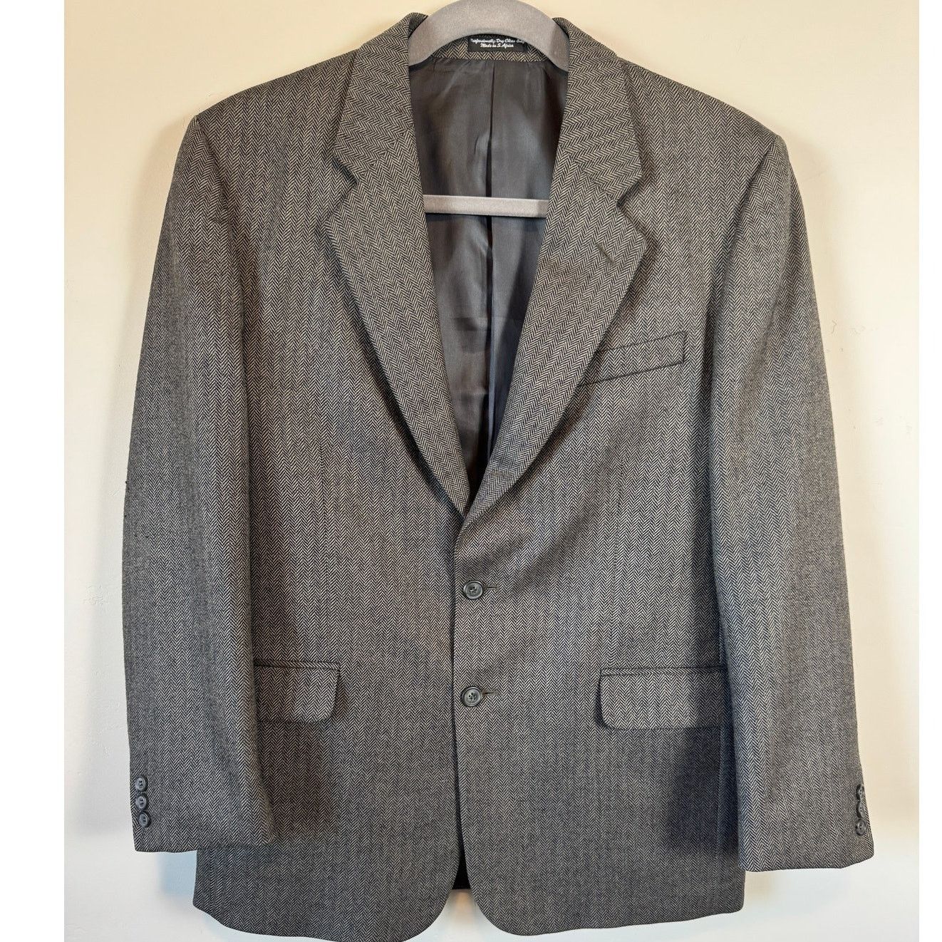 Zylos George Machado Zylos Gold Lambswool Cashmere Herringbone Blazer Poet 46R Size 46R - 2 Thumbnail