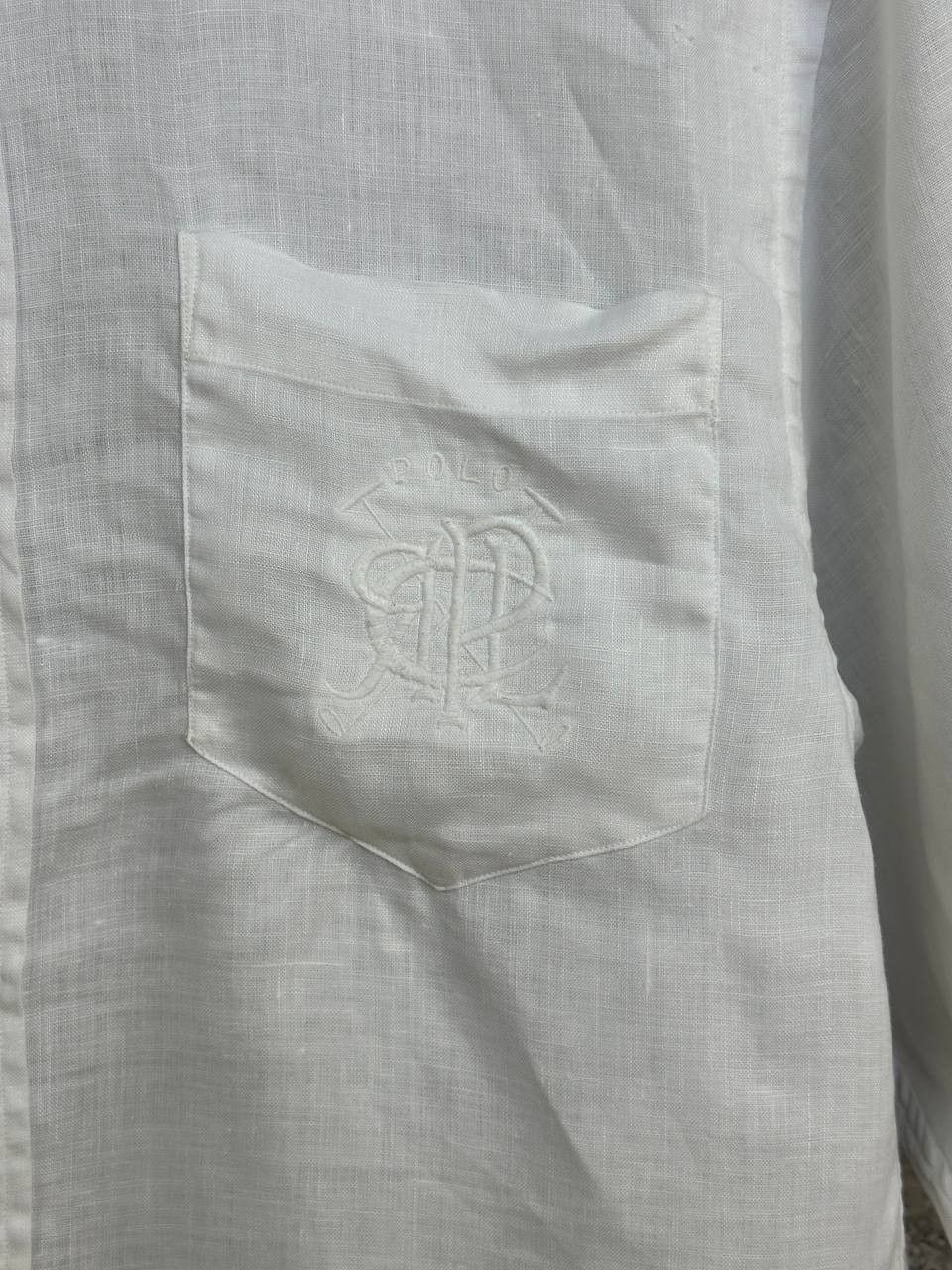 Ralph Lauren Ralph Lauren Vintage 100% Linen 3/4 Crop Shirt Button Up Size M / US 6-8 / IT 42-44 - 10 Thumbnail
