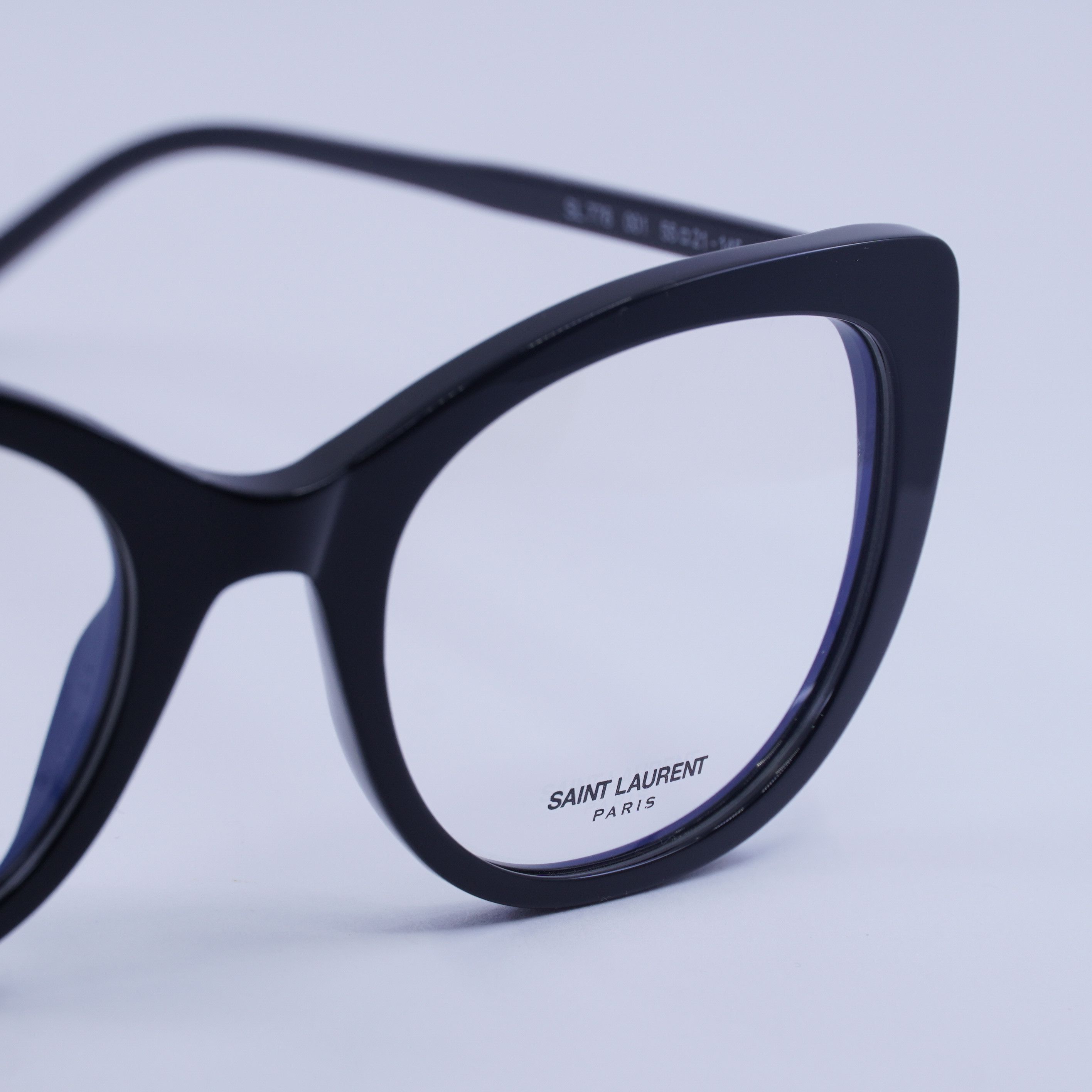 Saint Laurent Paris Saint Laurent SL778 001 Eyeglasses Black 55mm Square Frame Size ONE SIZE - 8 Thumbnail