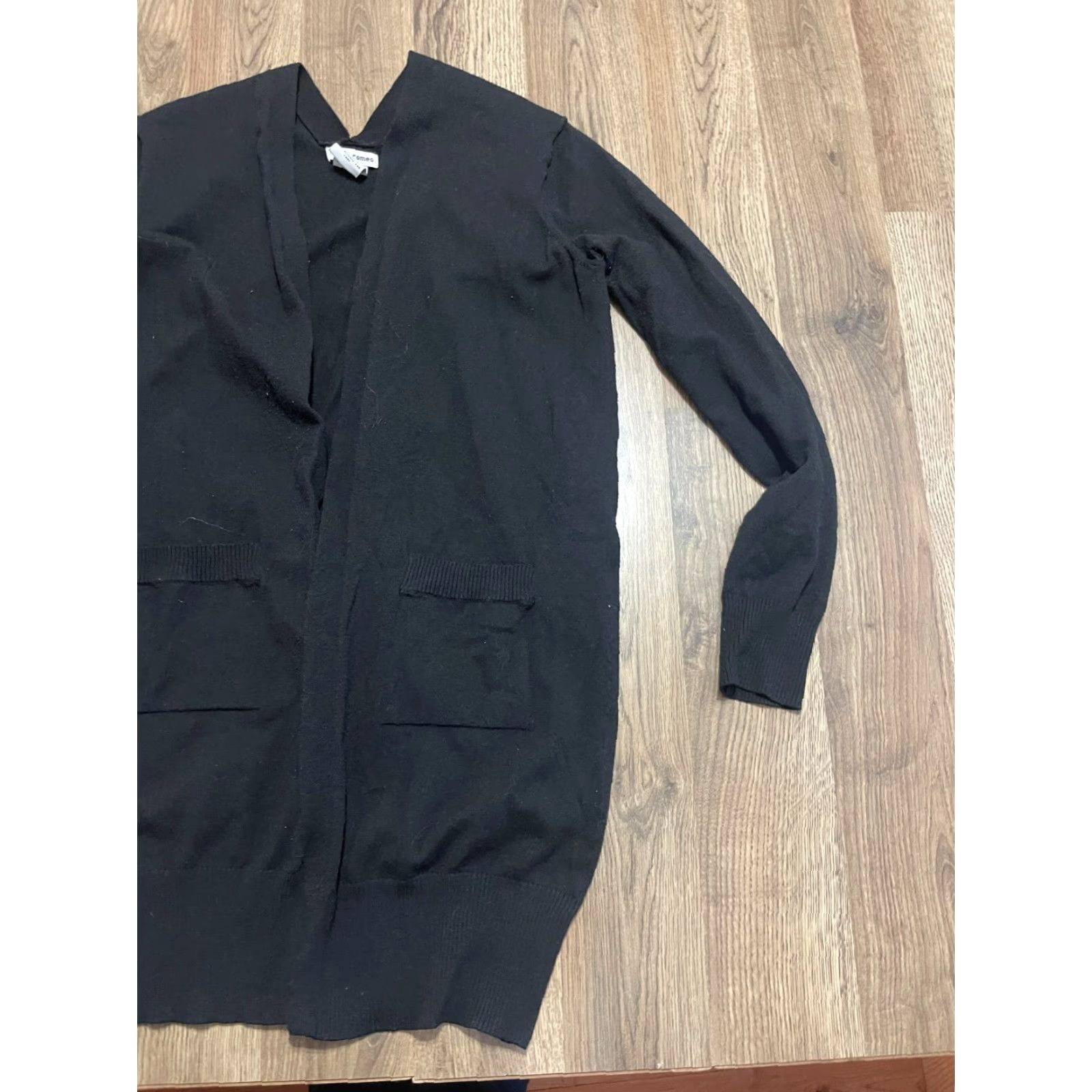 Vintage Sweet Romeo Sweater Cardigan Women’s Small Black Open Pockets Knit Cozy Casual Fall Spring Summer Cardigan Women’s Size S / US 4 / IT 40 - 4 Thumbnail