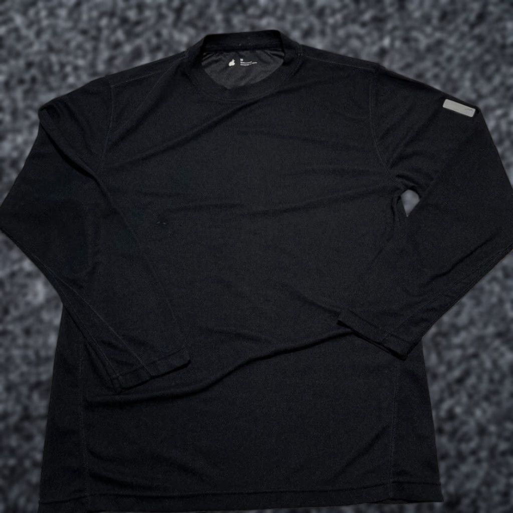 VINTAGE Apple Logo Employee Engineer Shirt Mens Medium Black Long Sleeve Steve Jobs Rare