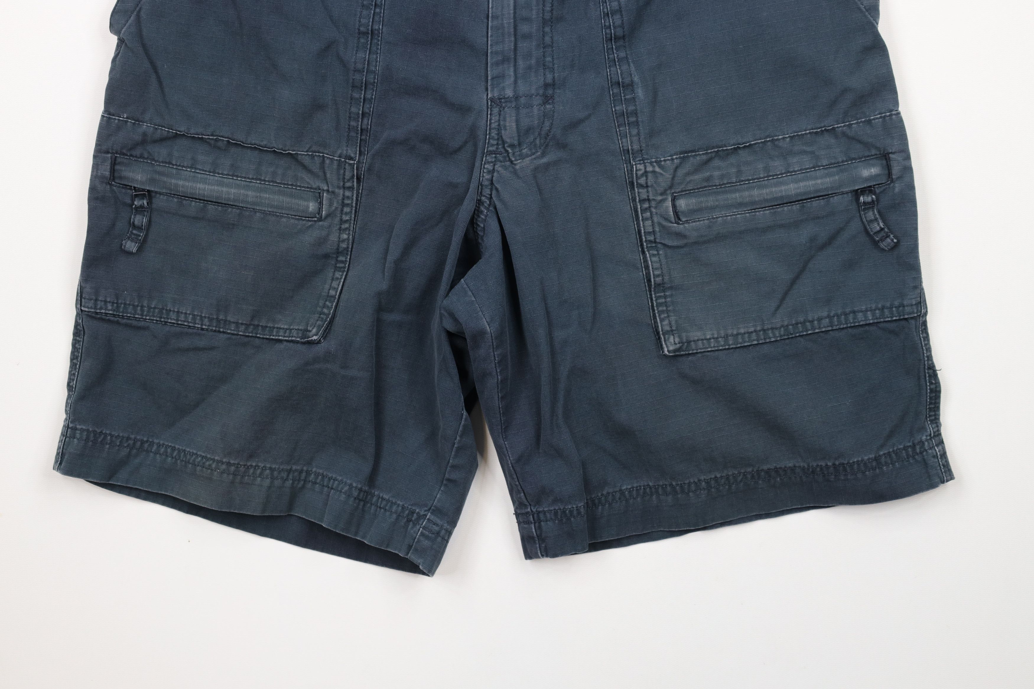 Gap Vintage 90s Gap Ripstop Belted Cargo Shorts Blue Cotton Size US 30 / EU 46 - 4 Thumbnail