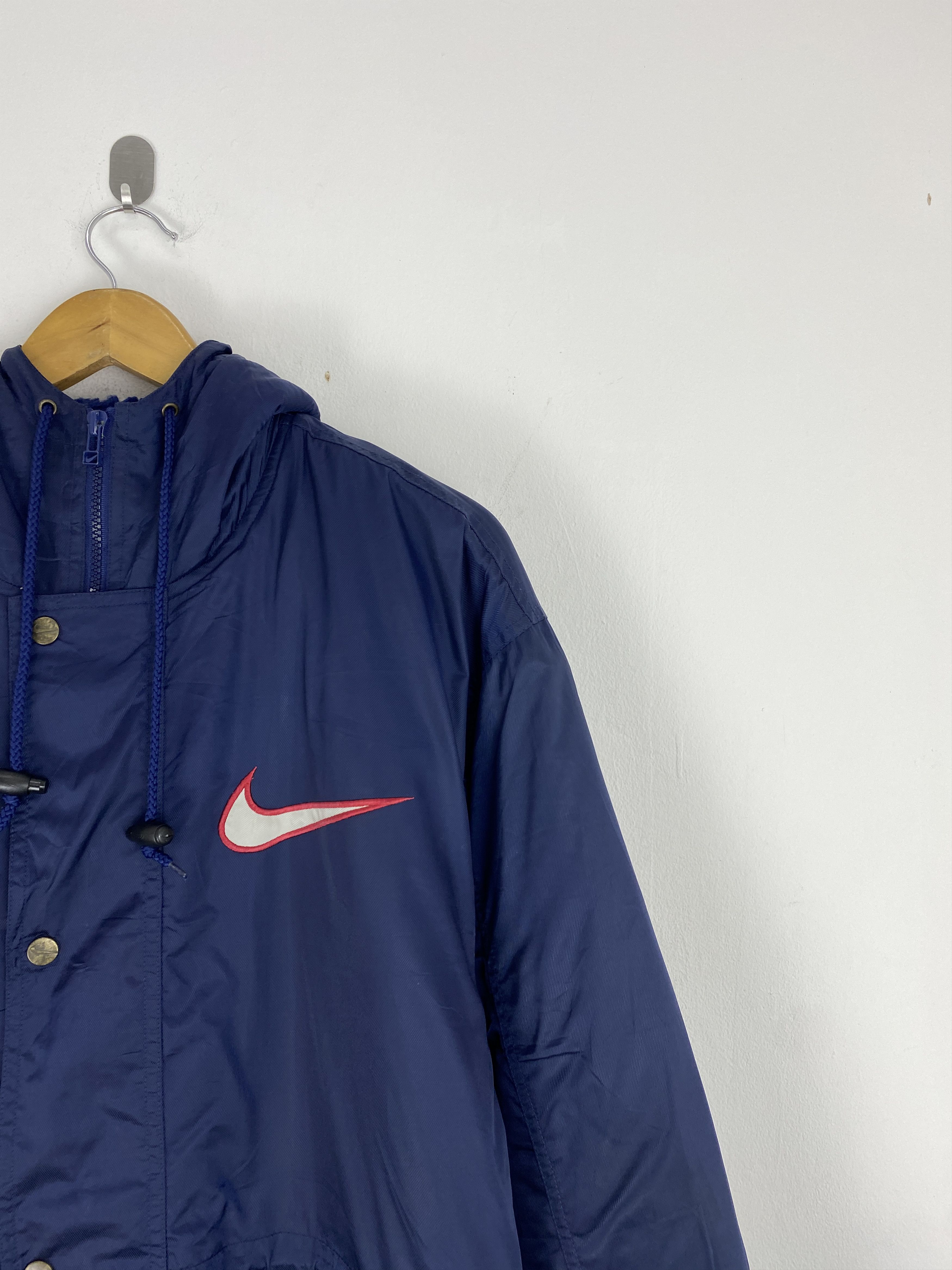 Nike Vintage 90s Nike Big Logo Embroidered Sherpa Jacket J1955 Size US M / EU 48-50 / 2 - 5 Thumbnail