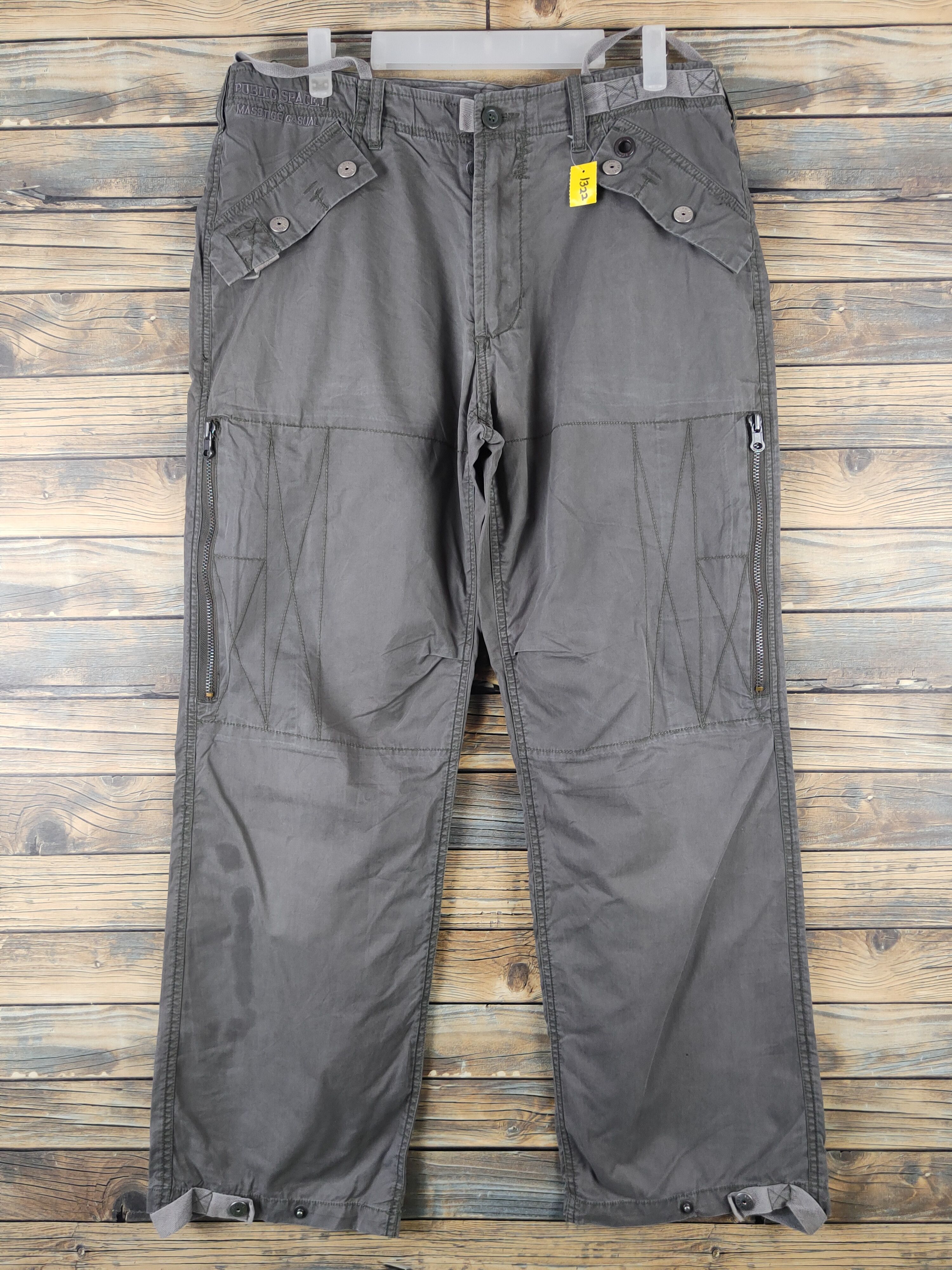Japanese Brand DL Public Space 1 Olive Multipocket Cargo Pants #1322 Size US 34 / EU 50 - 1 Thumbnail