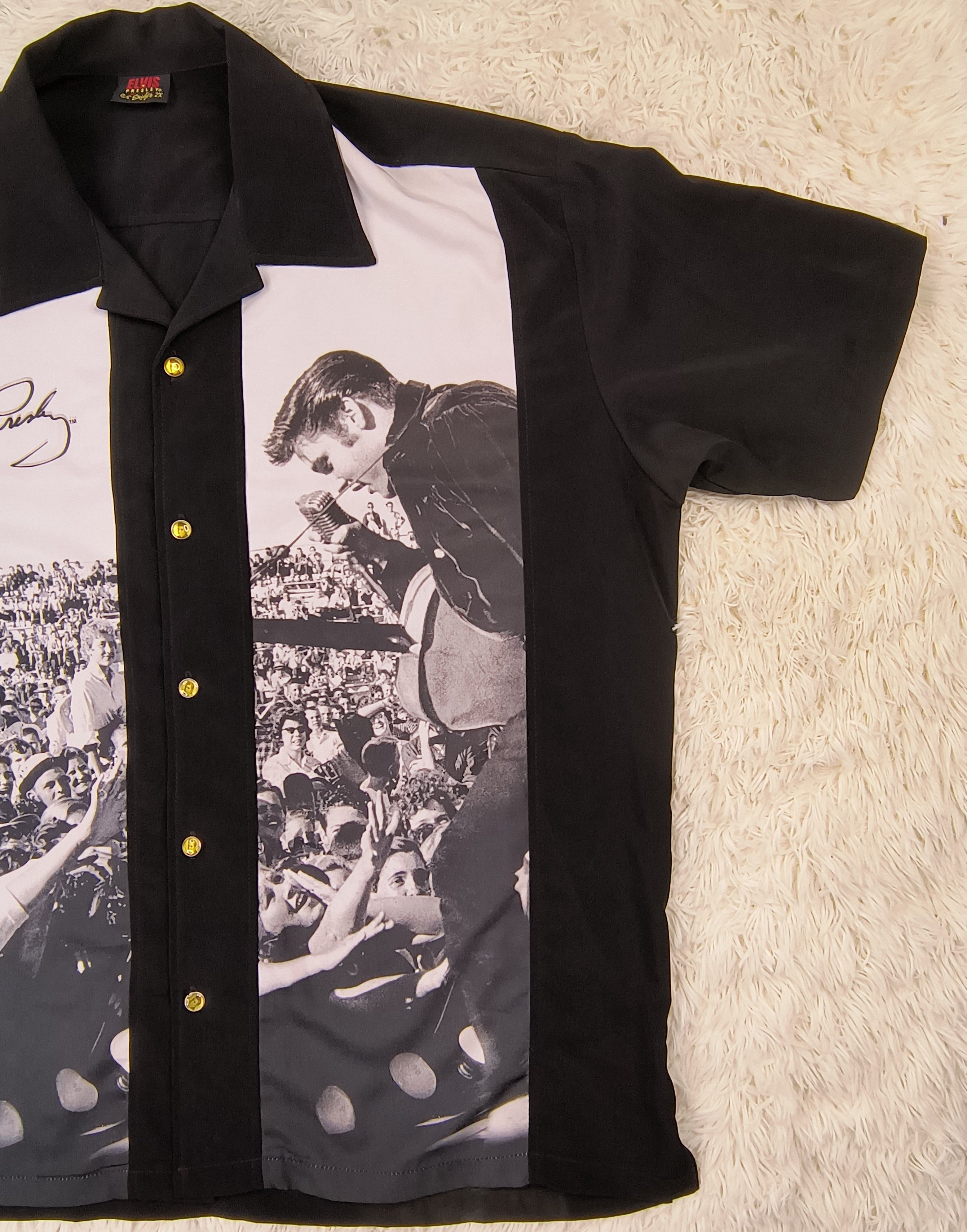 Vintage DSWT Vintage Elvis Presley 90s button up shirt Size US XXL / EU 58 / 5 - 3 Thumbnail