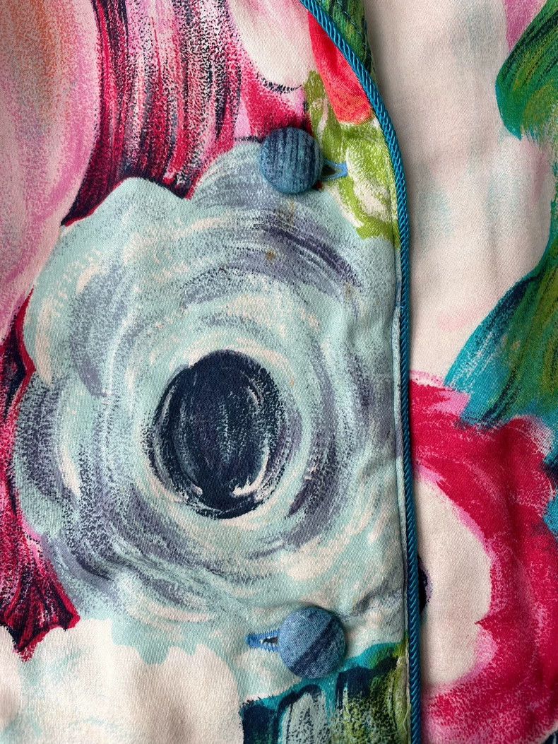 Kenzo Kenzo 80s Oil Painting Flower Quilted Coat 2504-Nextarrow Size US M / EU 48-50 / 2 - 8 Thumbnail