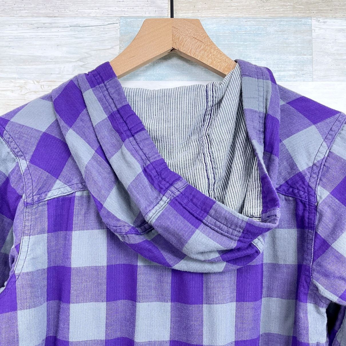 Columbia Clemson Tigers Columbia Hood Shirt Purple Plaid Womens XS Size XS / US 0-2 / IT 36-38 - 6 Thumbnail