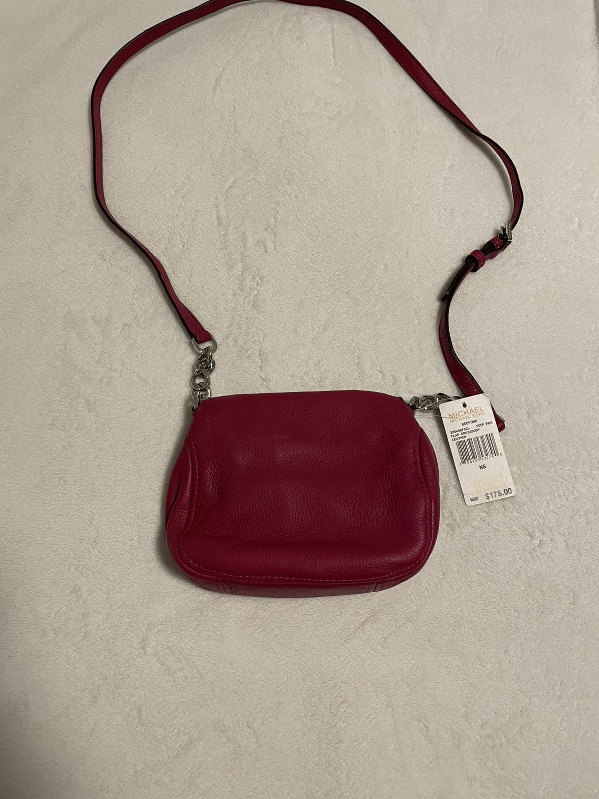 Michael Kors Michael Kors BEDFORD Deep Pink Cross Body Bag Size ONE SIZE - 5 Thumbnail
