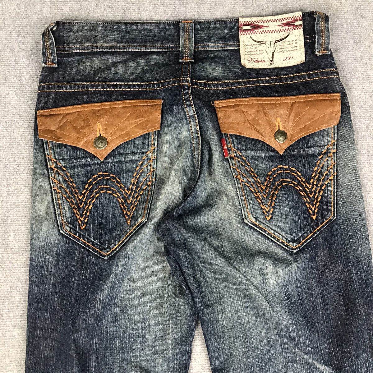 Japanese Brand FLARED JEANS EDWIN DENIM DISTRESSED DENIM PANTS Size US 32 / EU 48 - 7 Thumbnail