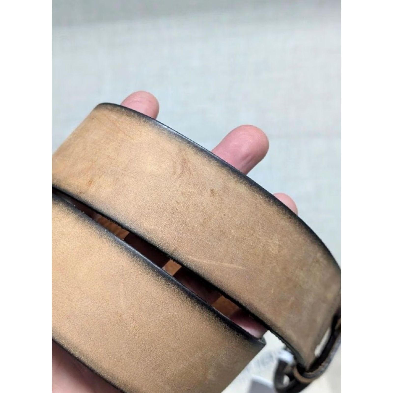 Vintage VINTAGE Amsterdam Heritage leather belt Unisex Adults 28 Brown Patina Rustic 1-3/4" Cowboys Western 90s Mens Size 28 - 6 Thumbnail