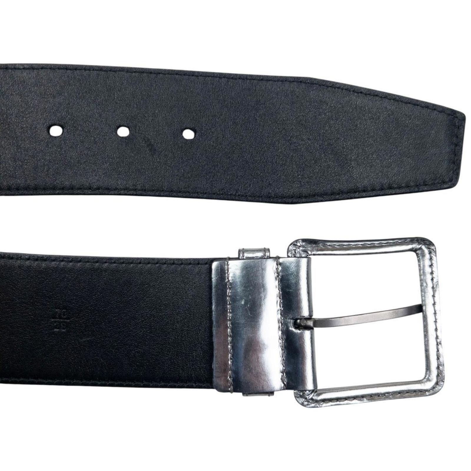 Miu Miu Vintage 2000s Miu Miu Metallic Leather Belt Size W26 Size ONE SIZE - 6 Thumbnail