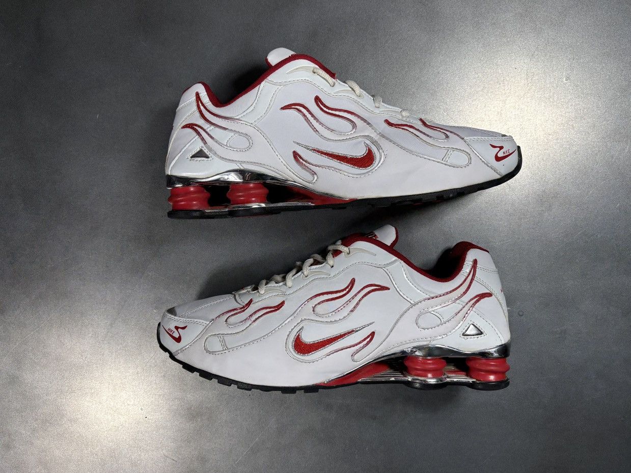 Vintage "Custom" Nike Shox Flames Sneakers "Hand Painted" 1 of Some Size US 11 / EU 44 - 18 Thumbnail